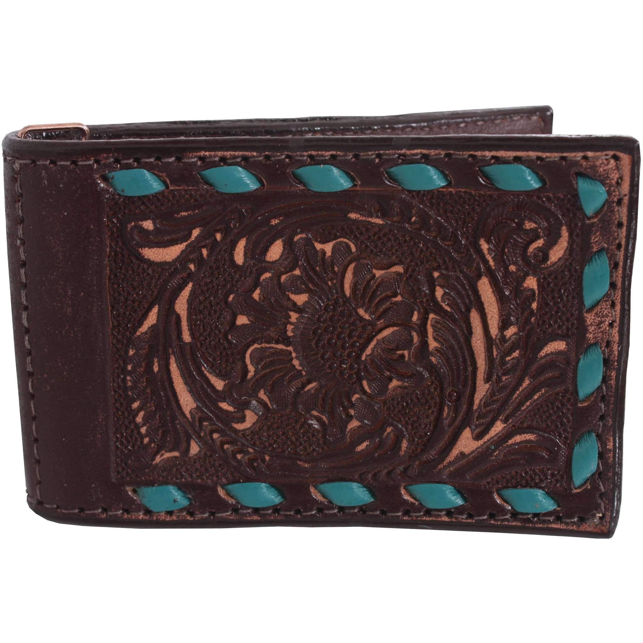 MC82 - Vintage Hand-Tooled Money Clip - Double J Saddlery