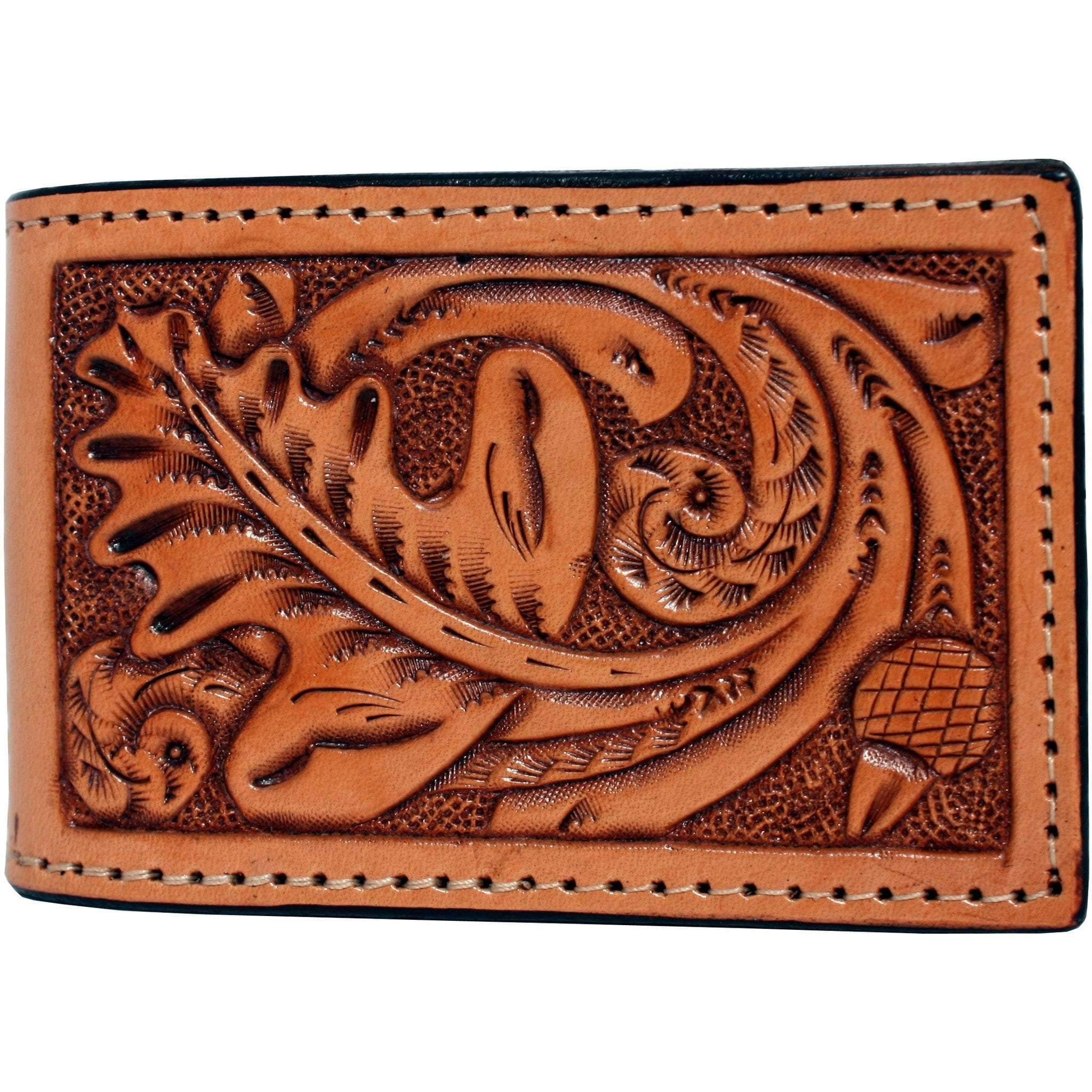 MC94 - Hand-Tooled Money Clip - Double J Saddlery