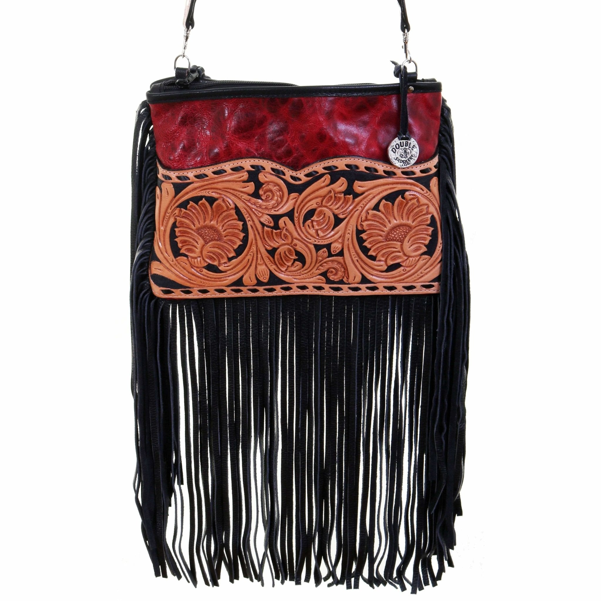 MDC25 - Sunflower Tooled Medium Clutch - Double J Saddlery