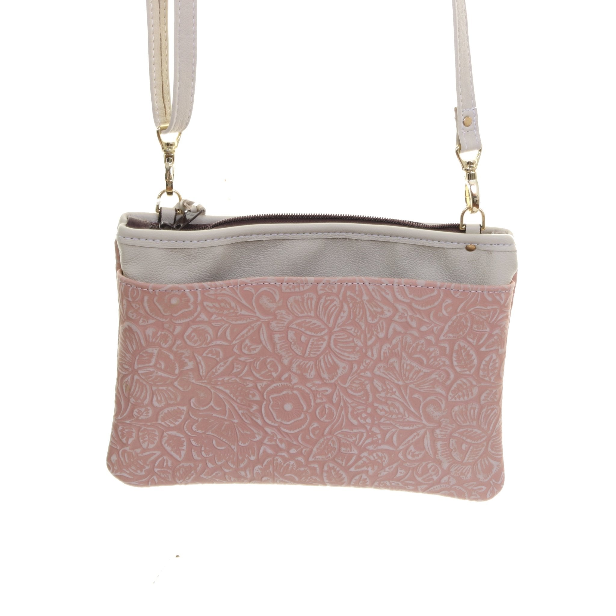 MDC39 - Peach Floral Medium Clutch - Double J Saddlery