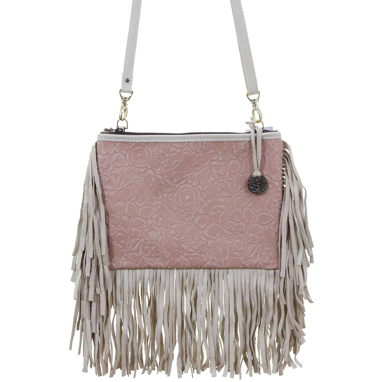 MDC39 - Peach Floral Medium Clutch - Double J Saddlery