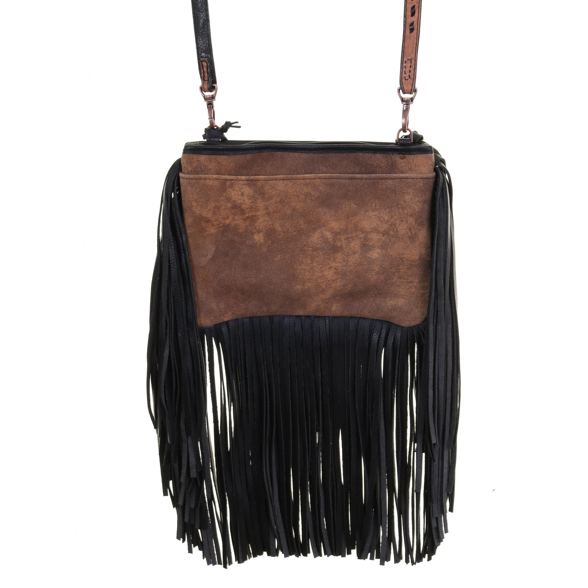 MDC41 - Pecan Vintage Tooled Medium Clutch - Double J Saddlery