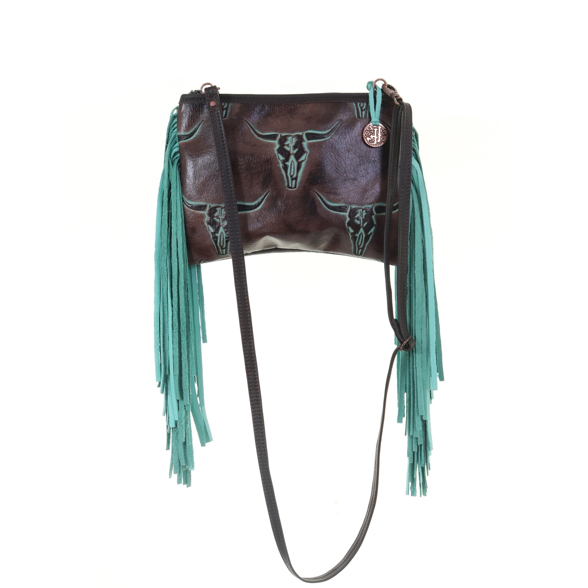 MDC45 - Turquoise Longhorn Medium Clutch - Double J Saddlery