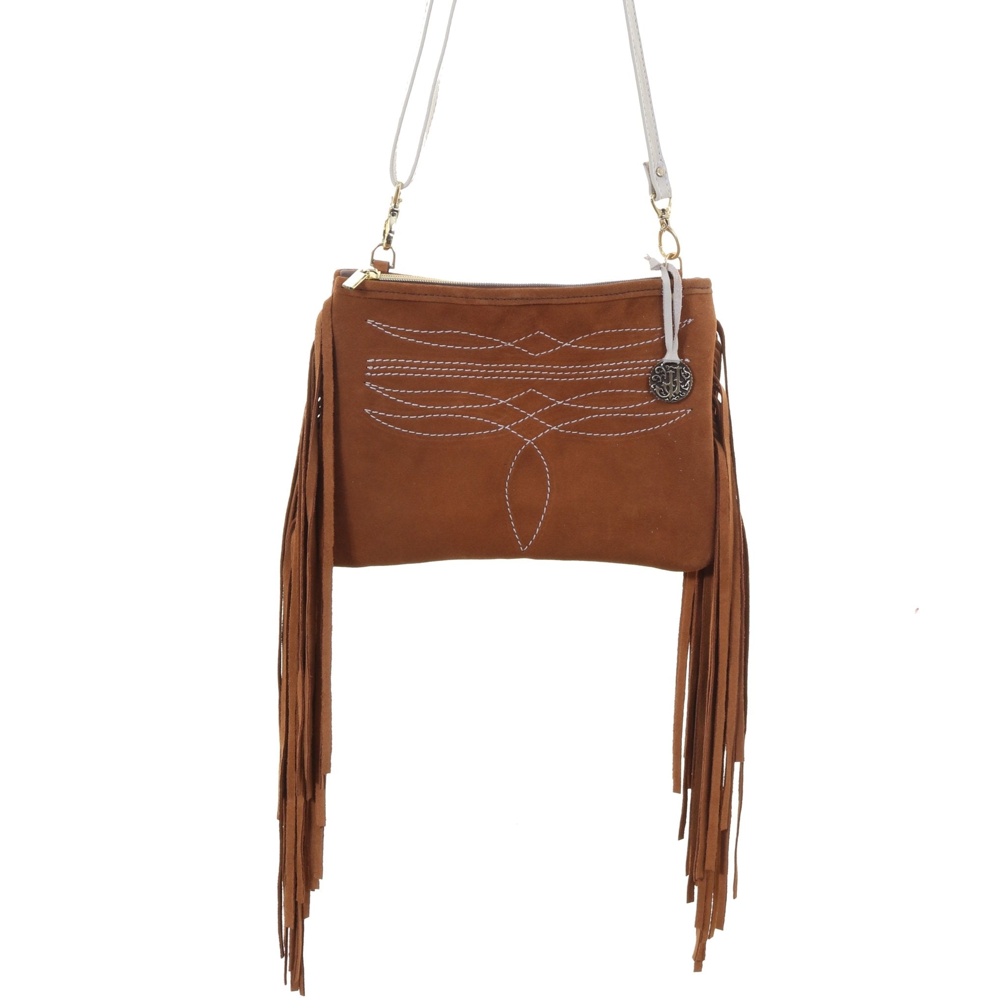 MDC51 - Toast Suede Medium Clutch - Double J Saddlery
