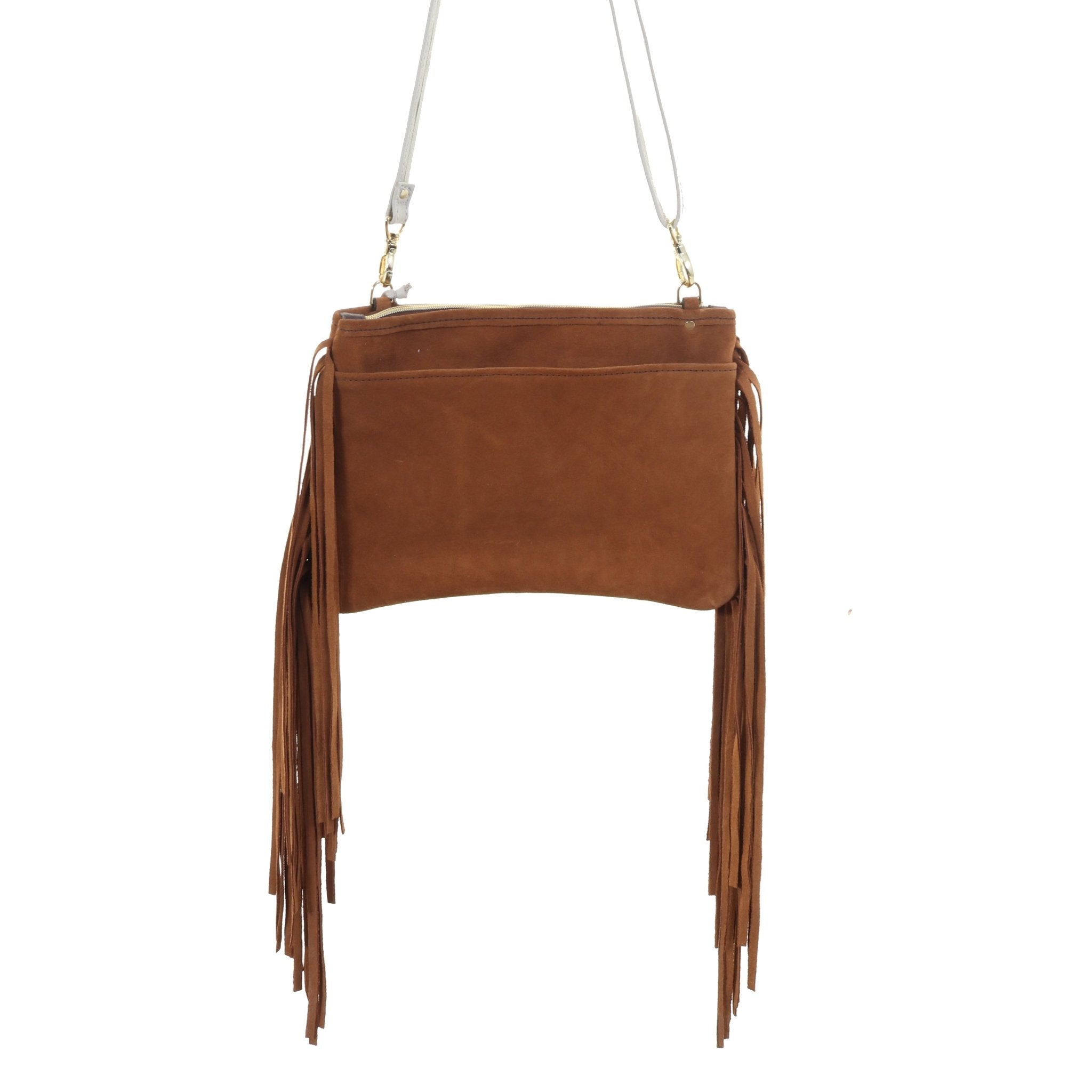 MDC51 - Toast Suede Medium Clutch - Double J Saddlery