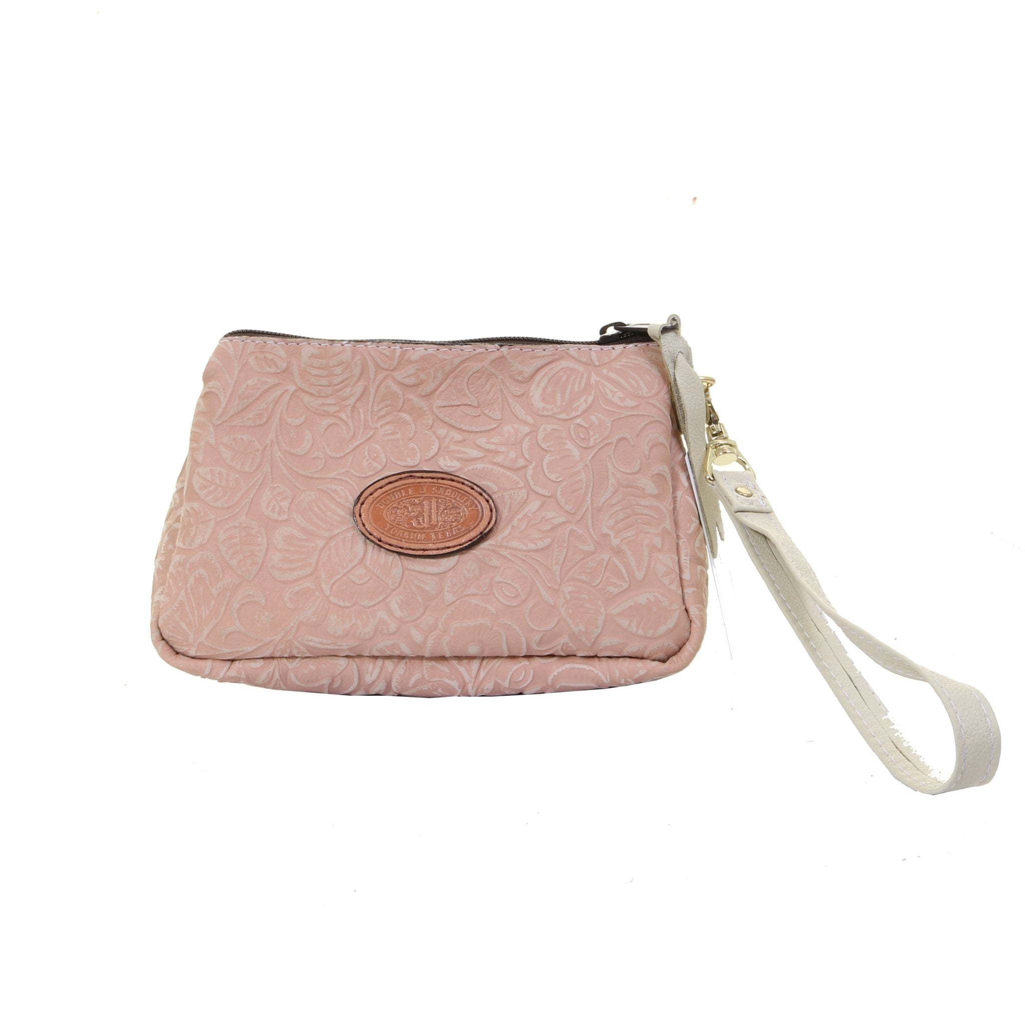 MPG126 - Peach Floral Makeup Pouch - Double J Saddlery