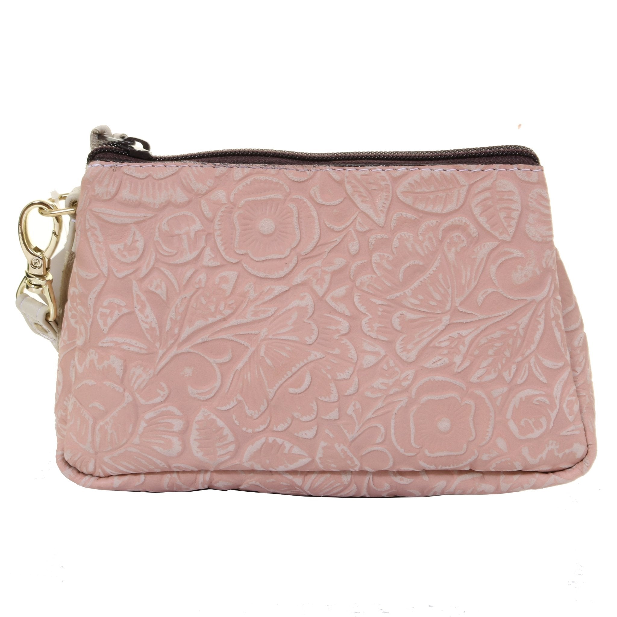 MPG126 - Peach Floral Makeup Pouch - Double J Saddlery
