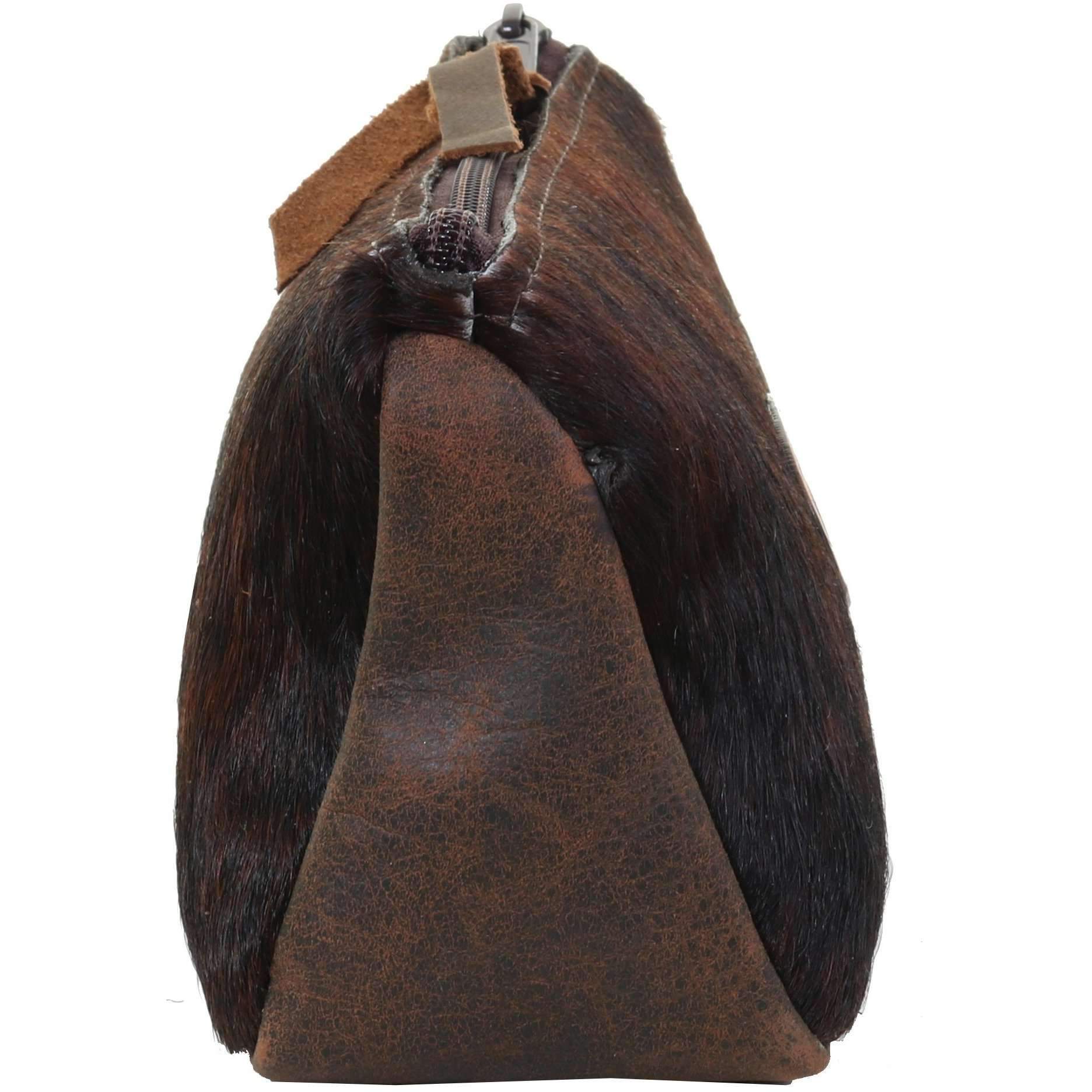 MPG92 - Brindle Cowhide Makeup Pouch - Double J Saddlery