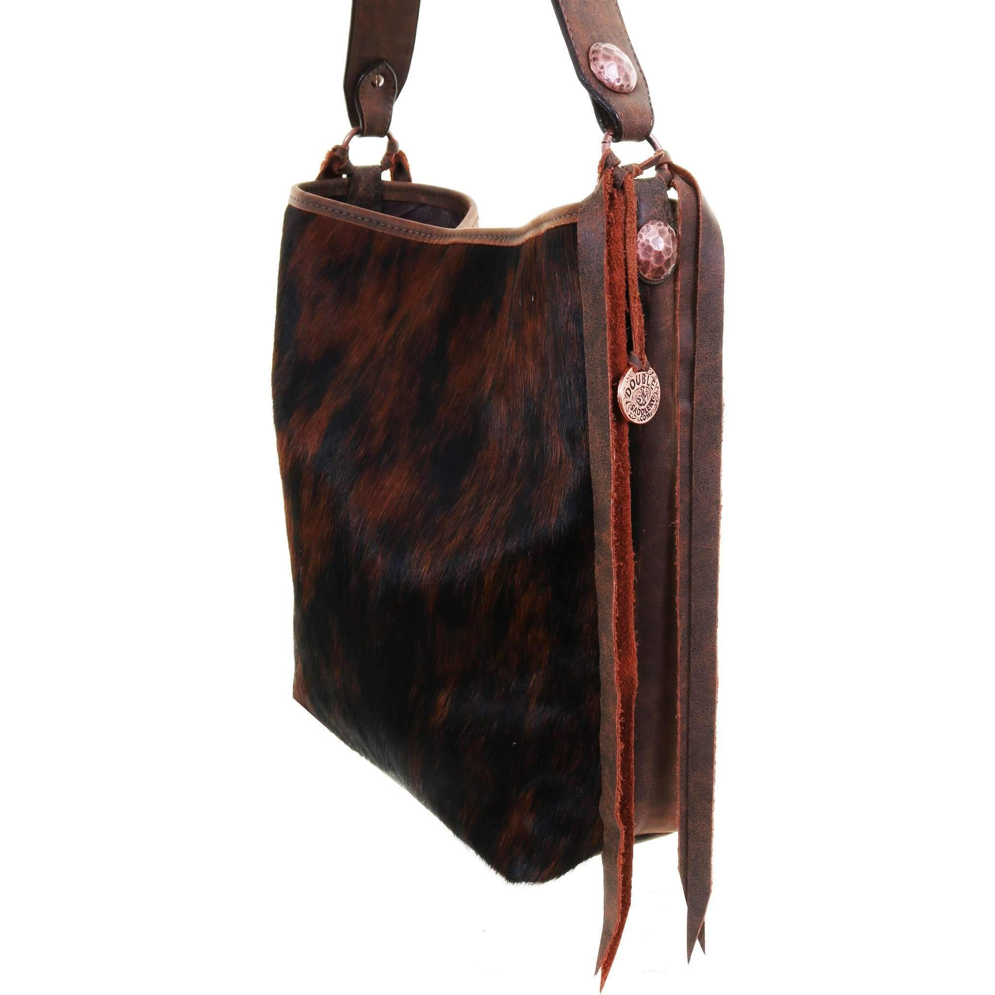 MST48 - Roan Cowhide Messenger Tote - Double J Saddlery