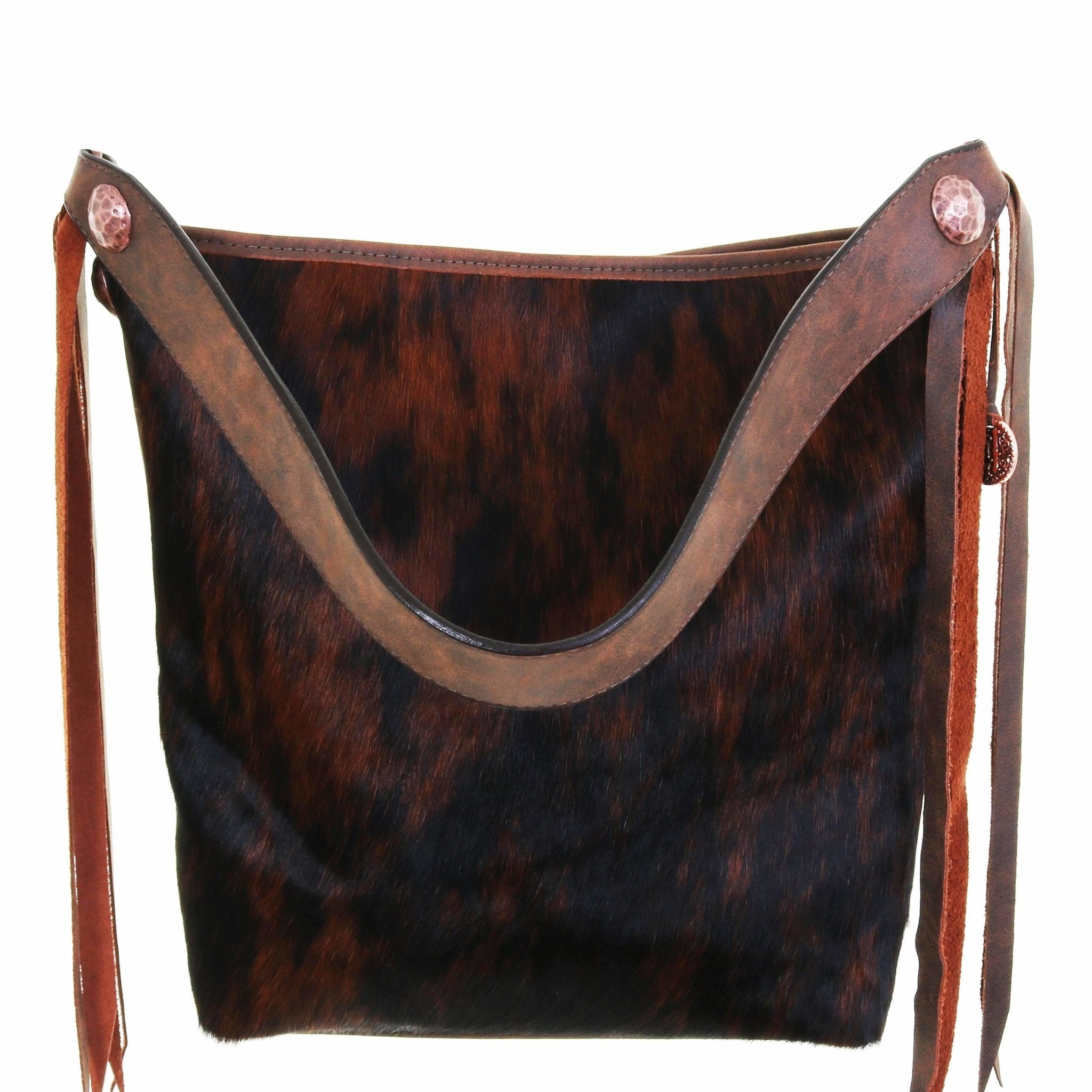 MST48 - Roan Cowhide Messenger Tote - Double J Saddlery