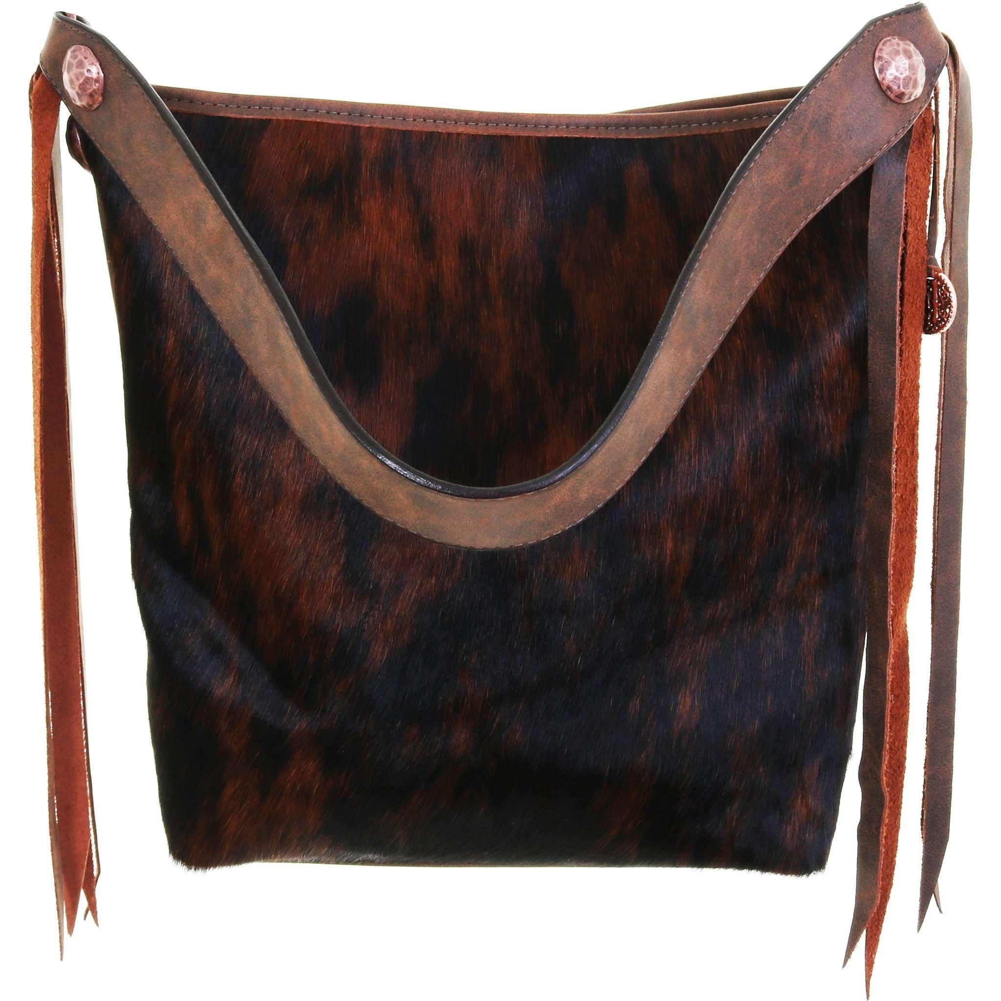MST48 - Roan Cowhide Messenger Tote - Double J Saddlery