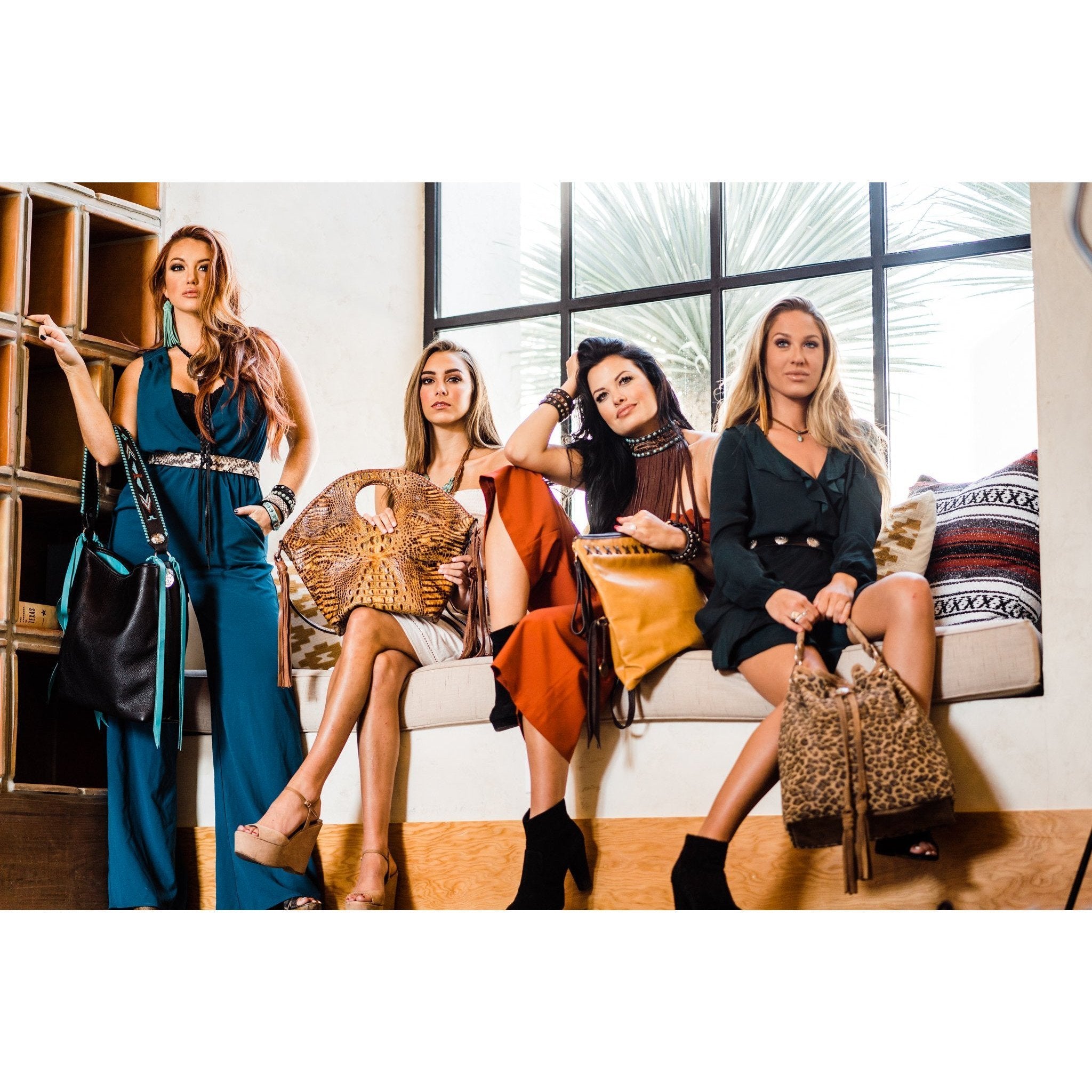 MST58 - Cheetah Tan Suede Print Drawstring Messenger Tote - Double J Saddlery