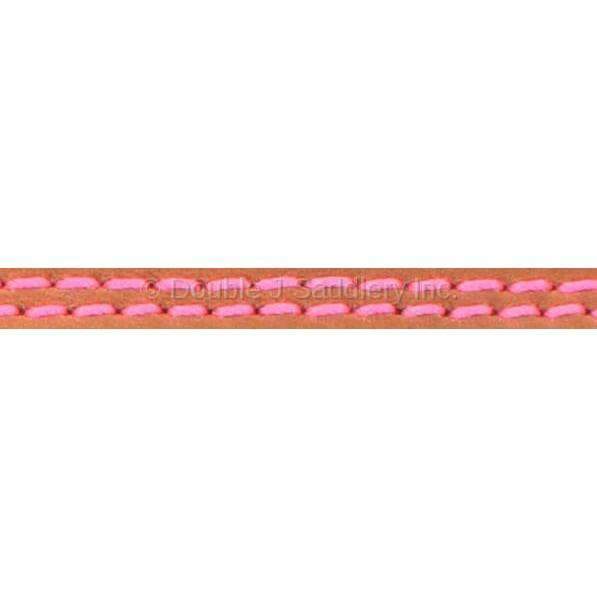 Natural Grainout With Neon Pink Threading - Double J Saddlery