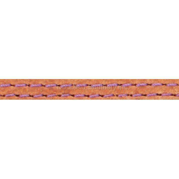 Natural Roughout With Purple Threading - Double J Saddlery