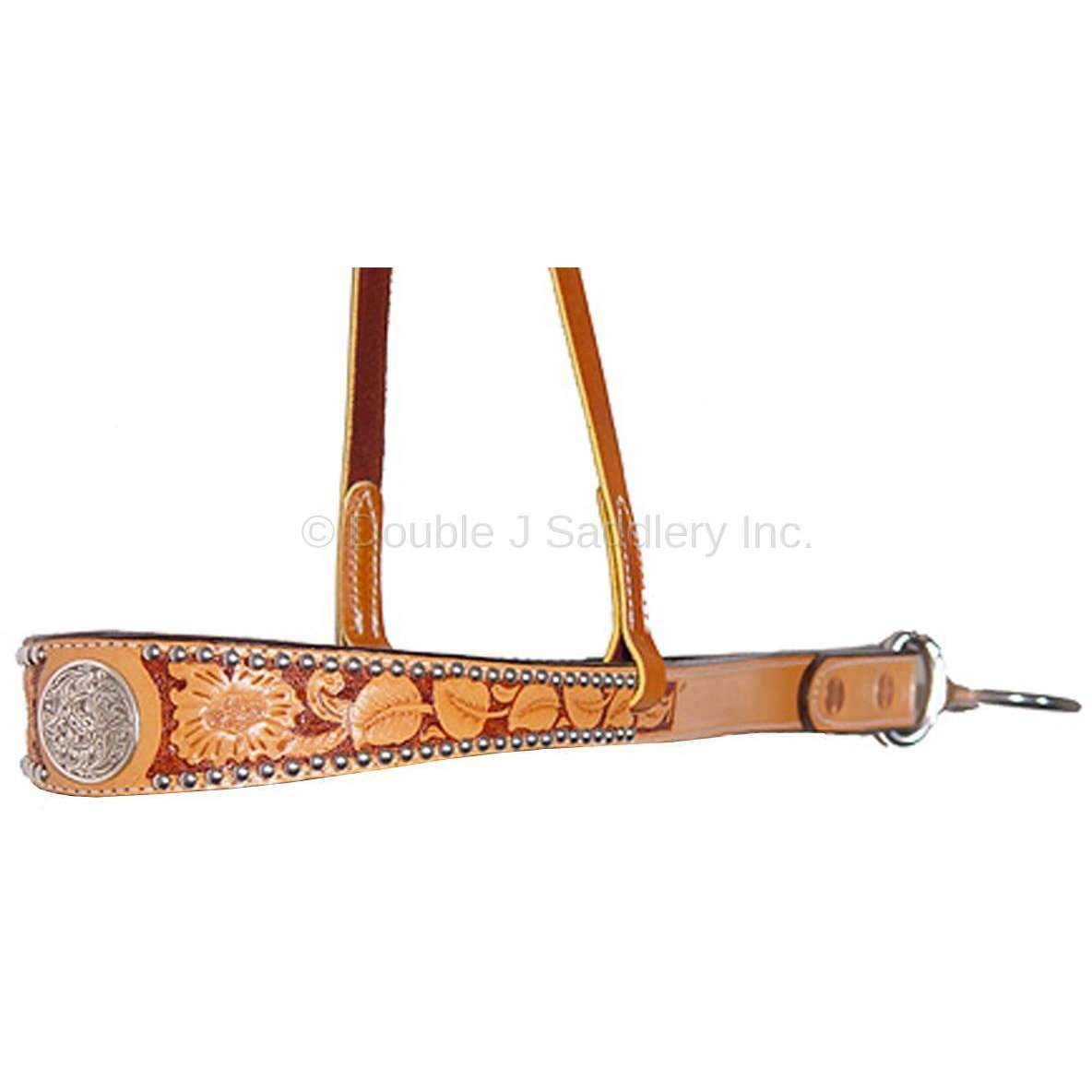 NB16 - Hand-Tooled Noseband - Double J Saddlery