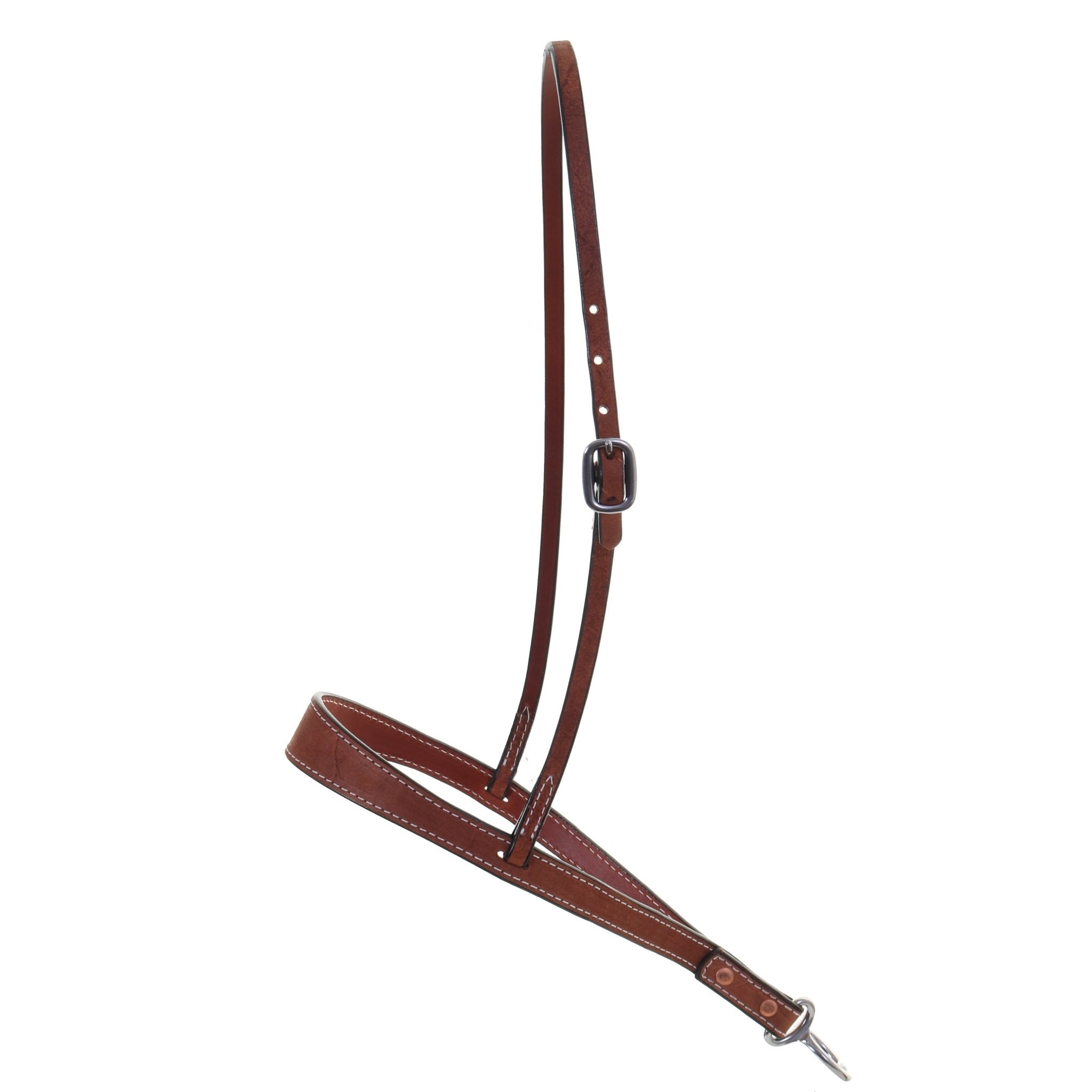 NB48 - Chestnut Rough Out Noseband - Double J Saddlery