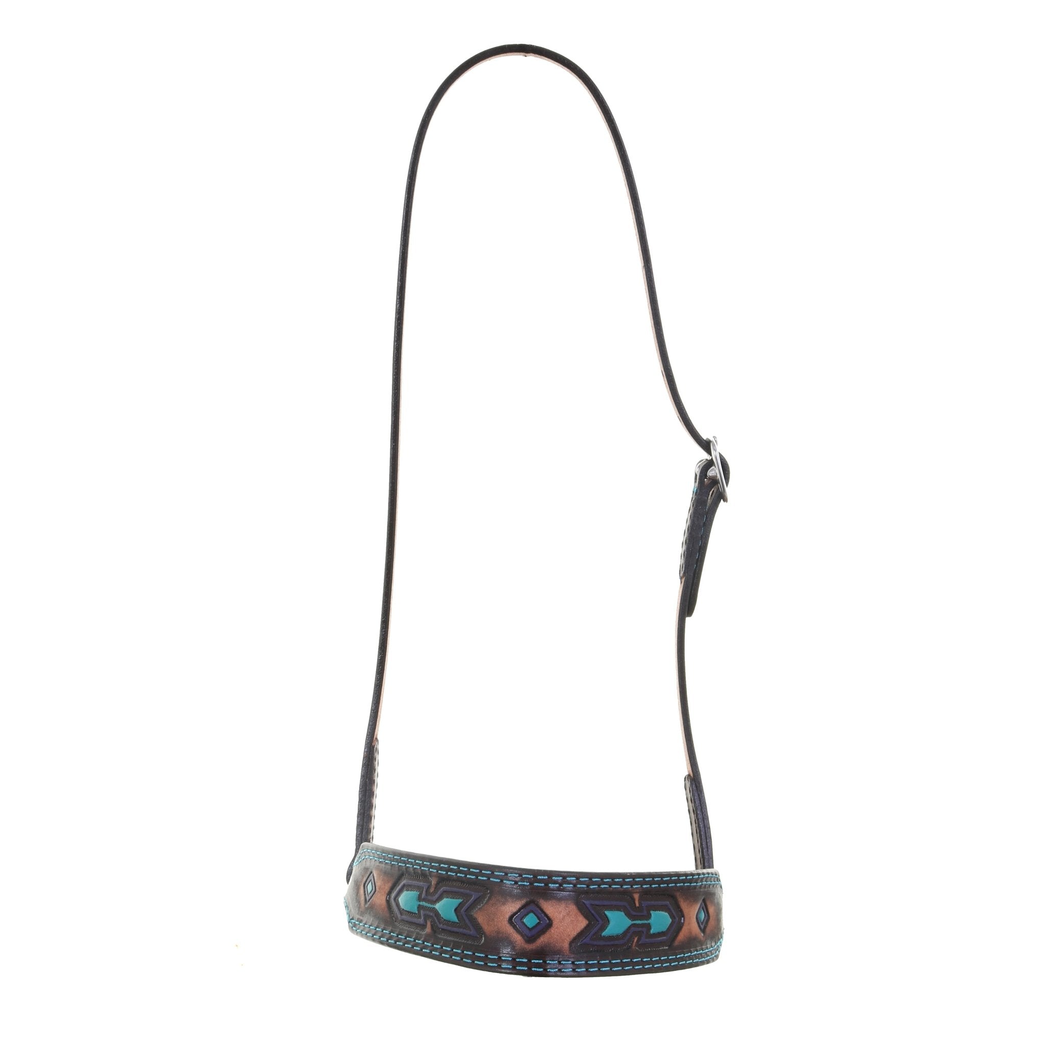 NB49 - Brown Vintage Nose Band - Double J Saddlery