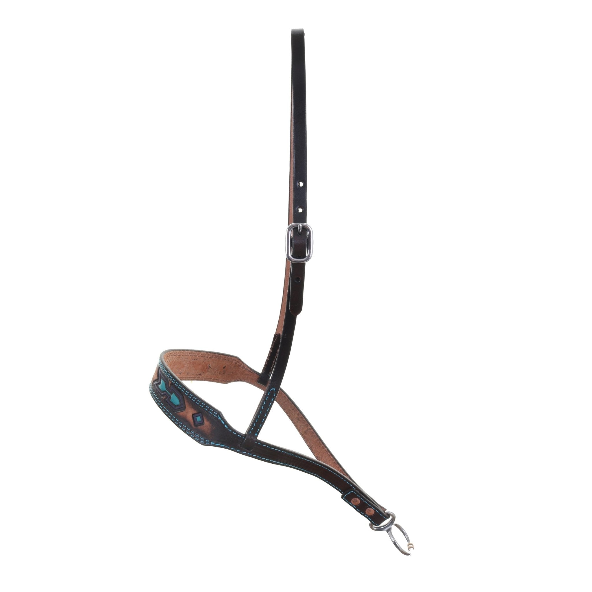 NB49 - Brown Vintage Nose Band - Double J Saddlery