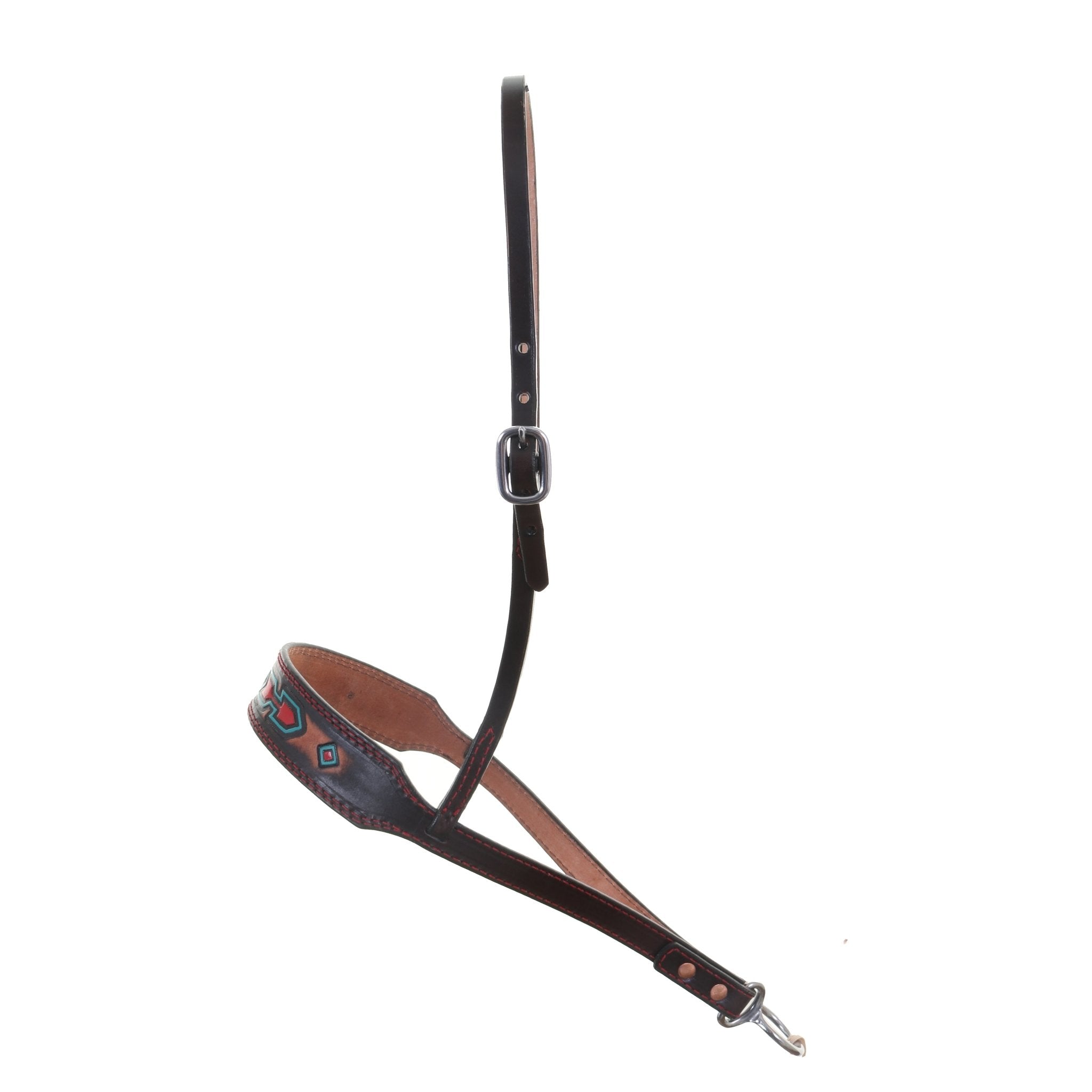 NB49B - Brown Vintage Nose Band - Double J Saddlery