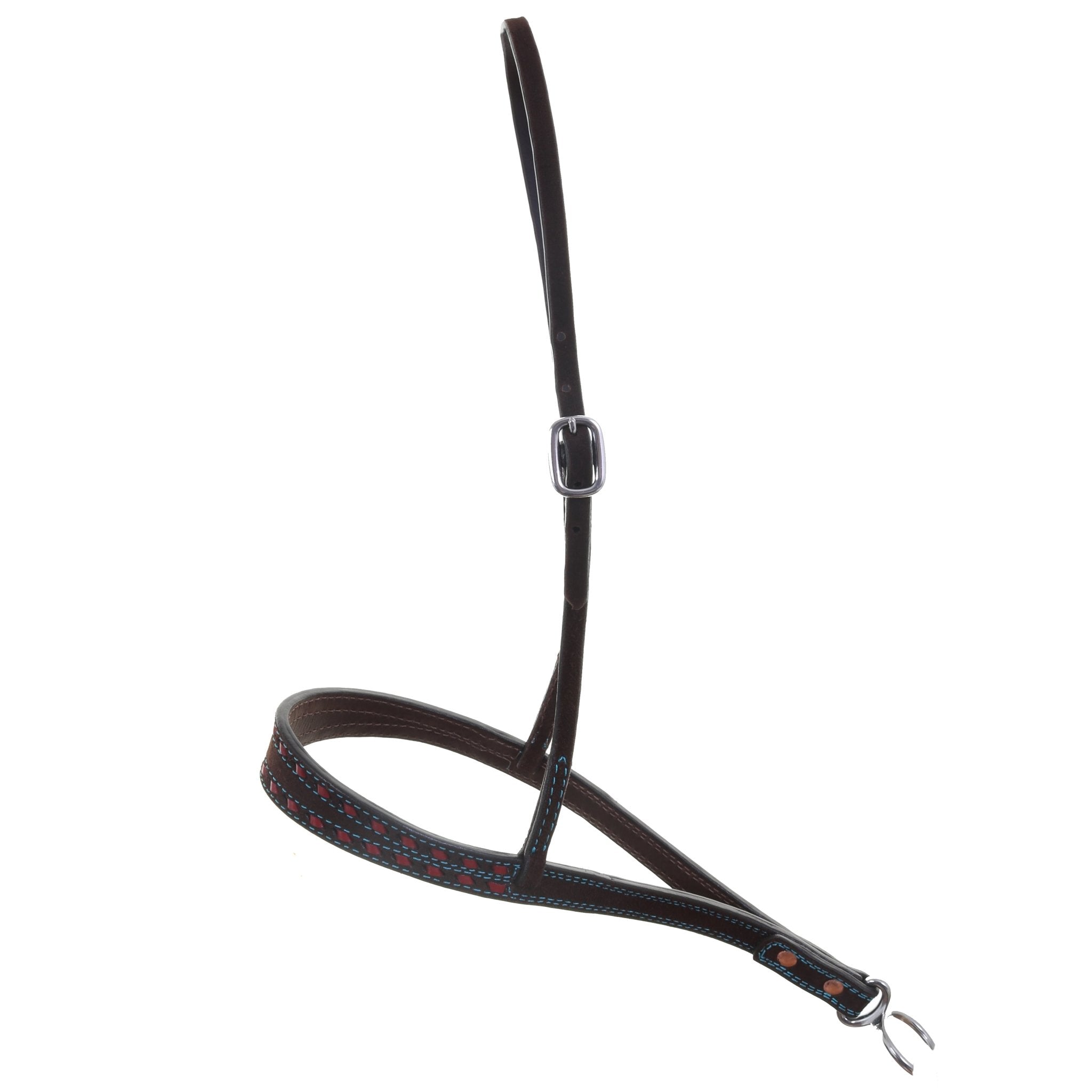 NB50 - Brown Rough Out Nose Band - Double J Saddlery