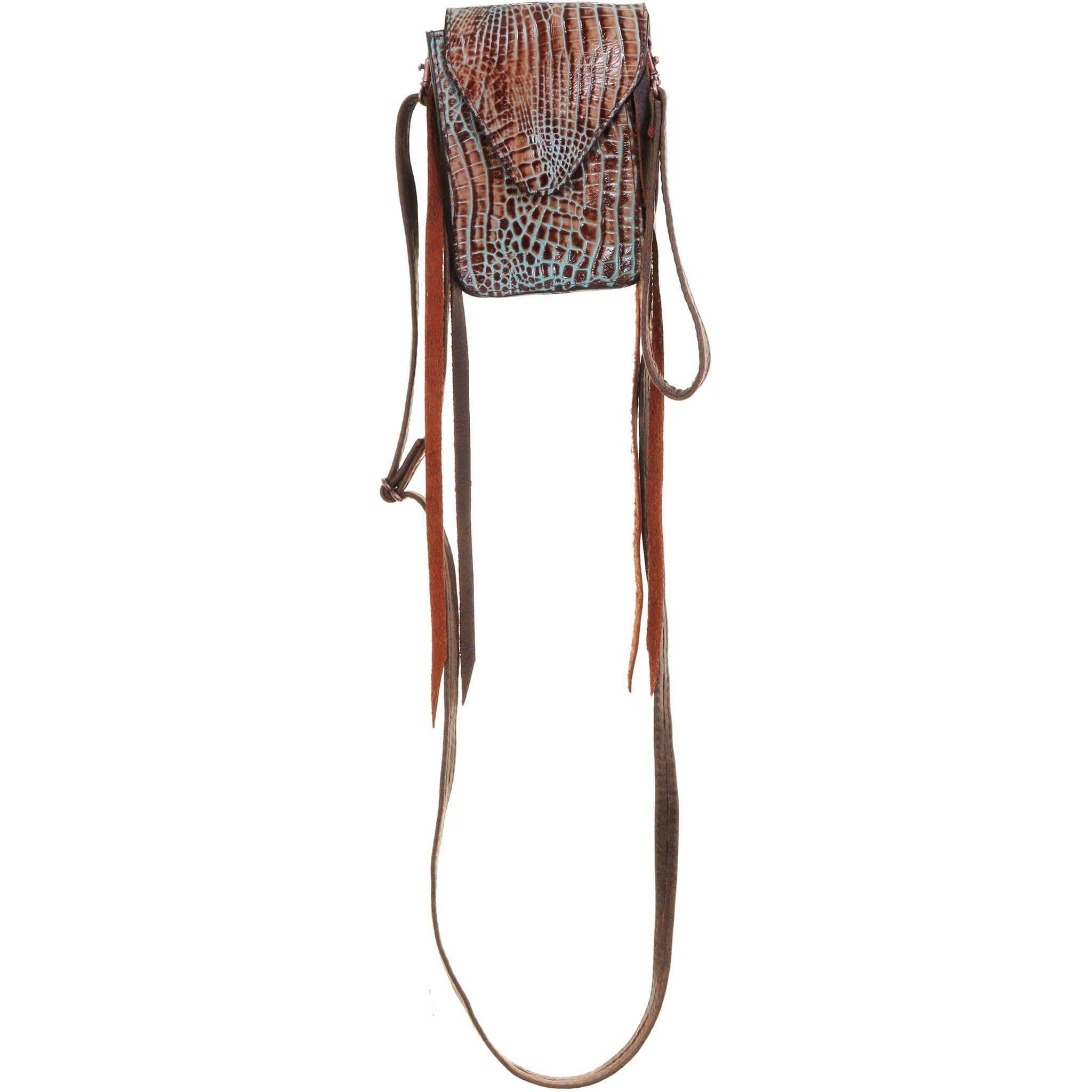 NSP02 - Vintage Mint Crocodile Print Stadium Purse - Double J Saddlery