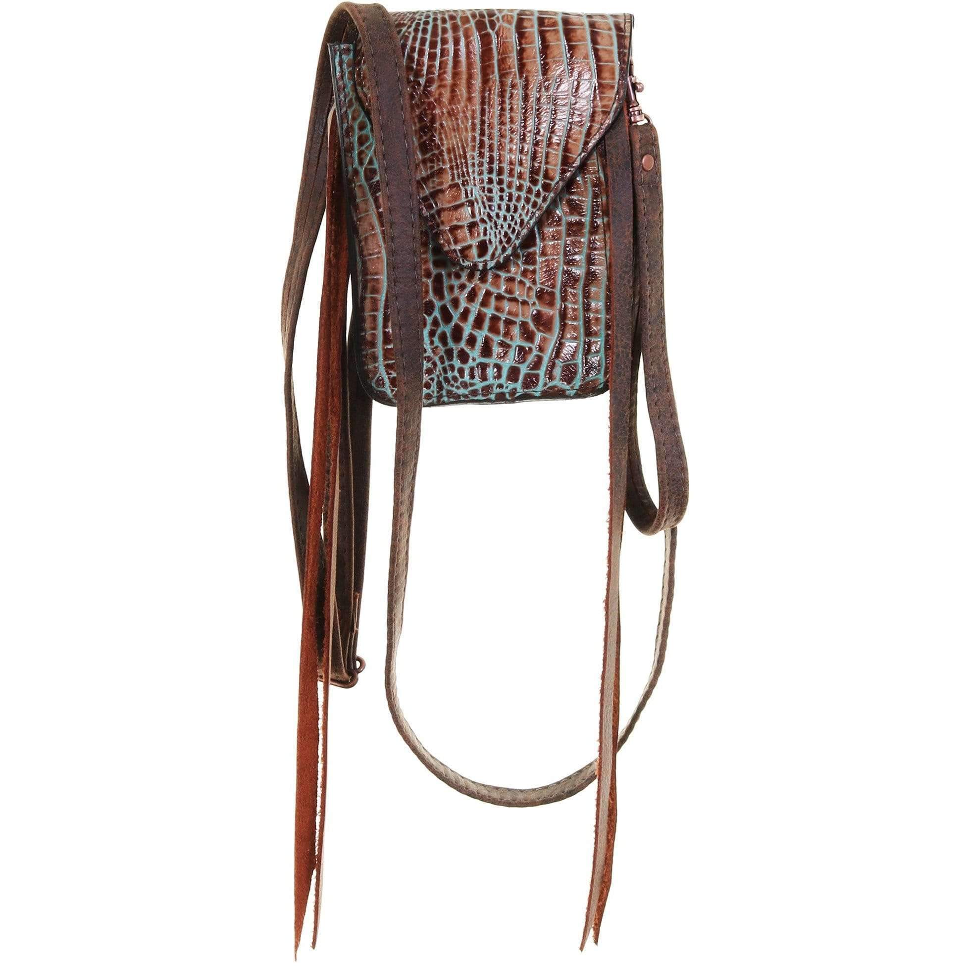 NSP02 - Vintage Mint Crocodile Print Stadium Purse - Double J Saddlery