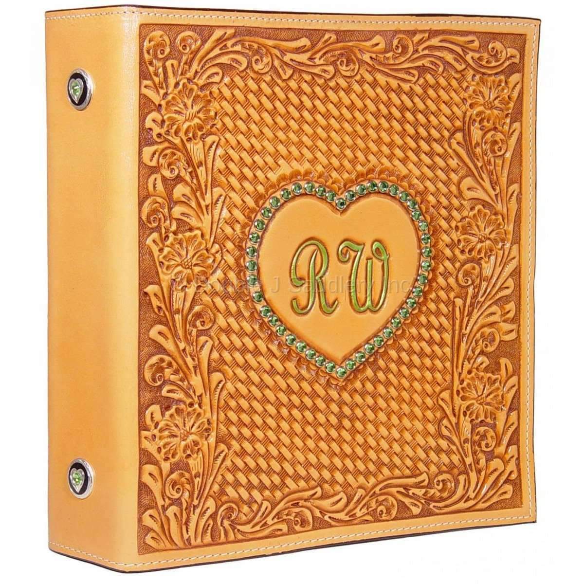 PA13 - Hand-Tooled Crystal Photo Album - Double J Saddlery