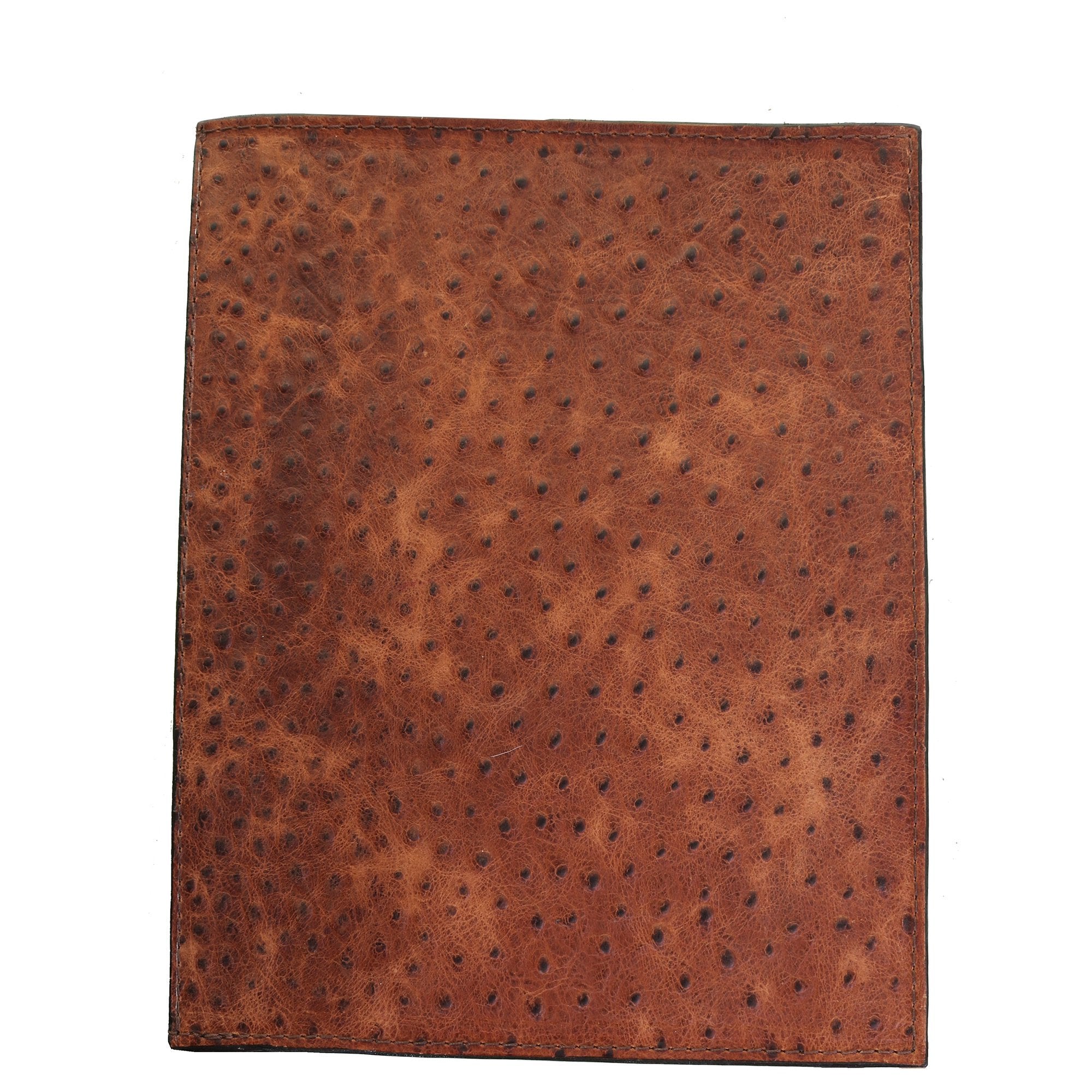 PORT30 - Vintage Cognac Ostrich Print Portfolio - Double J Saddlery