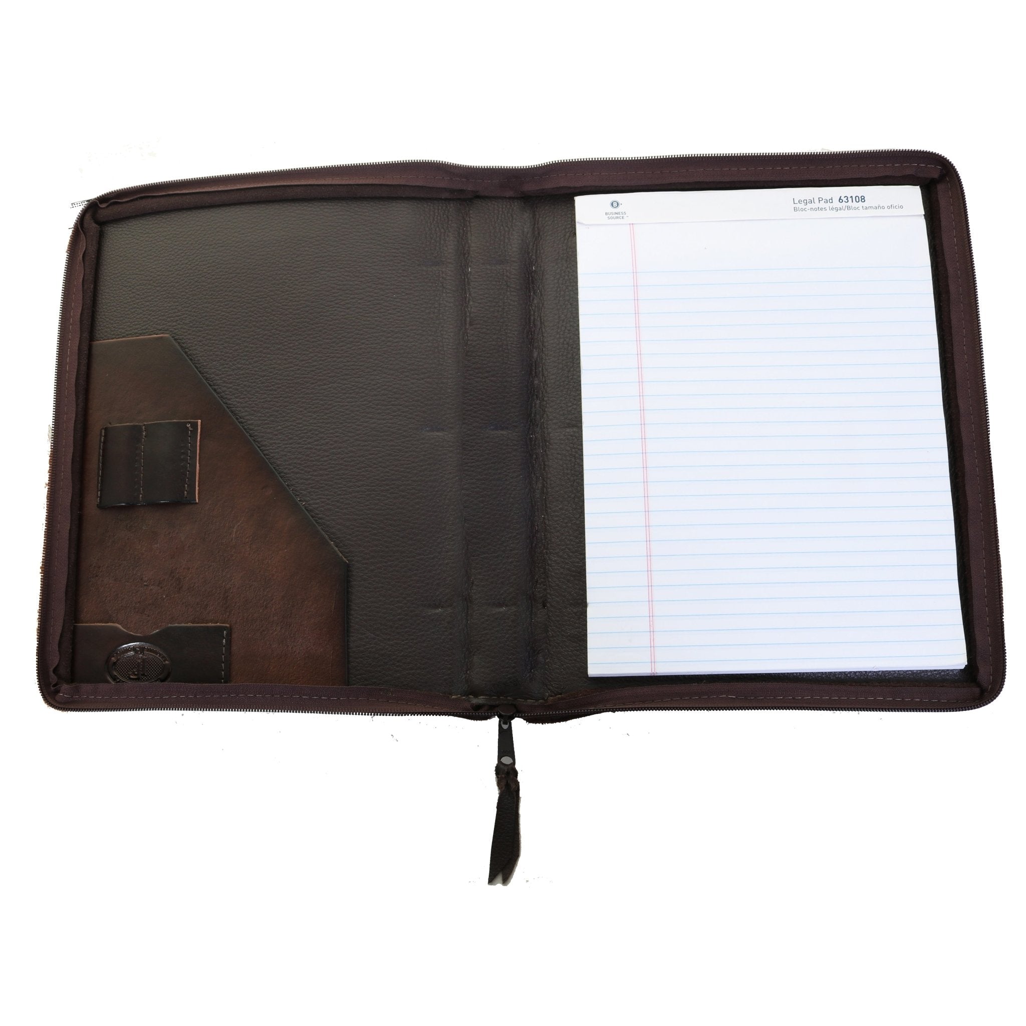 PORT30AH - Vintage Cognac Ostrich Print Portfolio w/Handles - Double J Saddlery