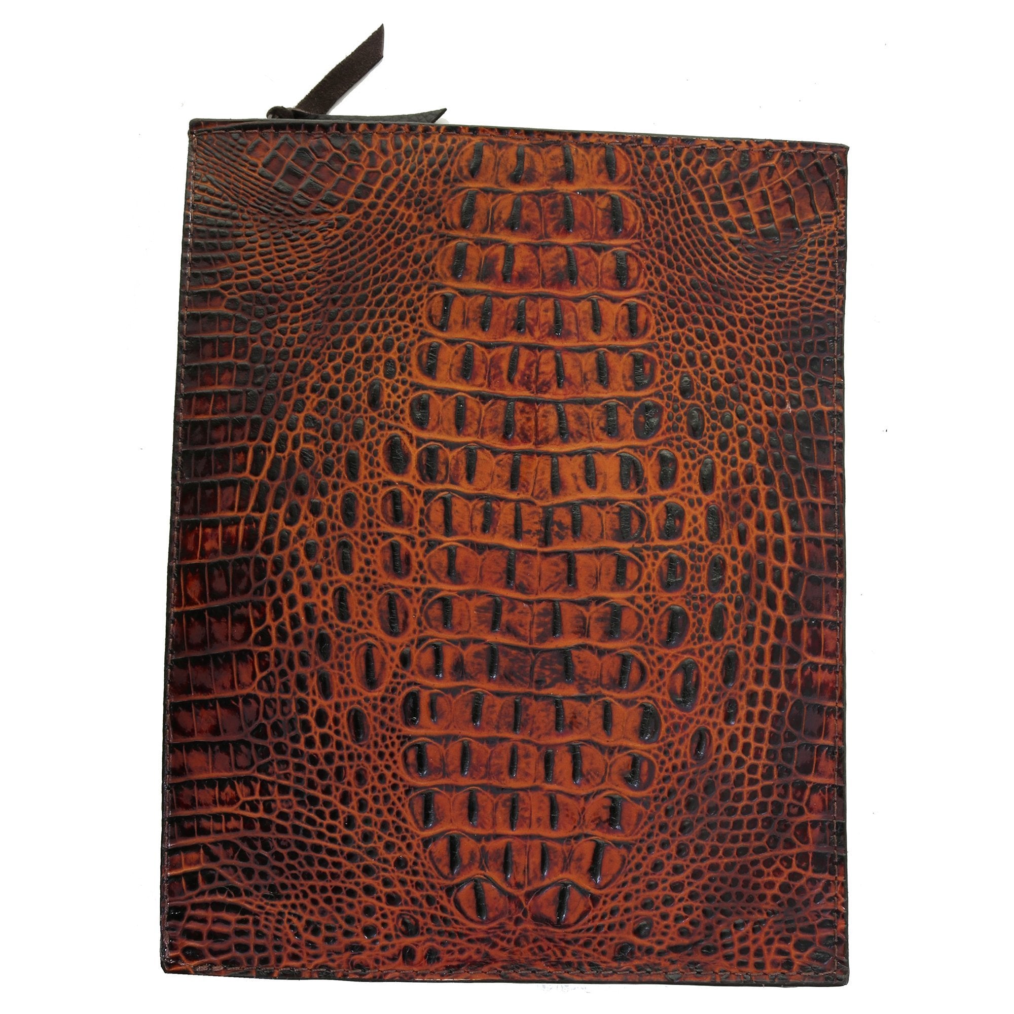 PORT33A - Autumn Crocodile Print Portfolio w/Zipper - Double J Saddlery