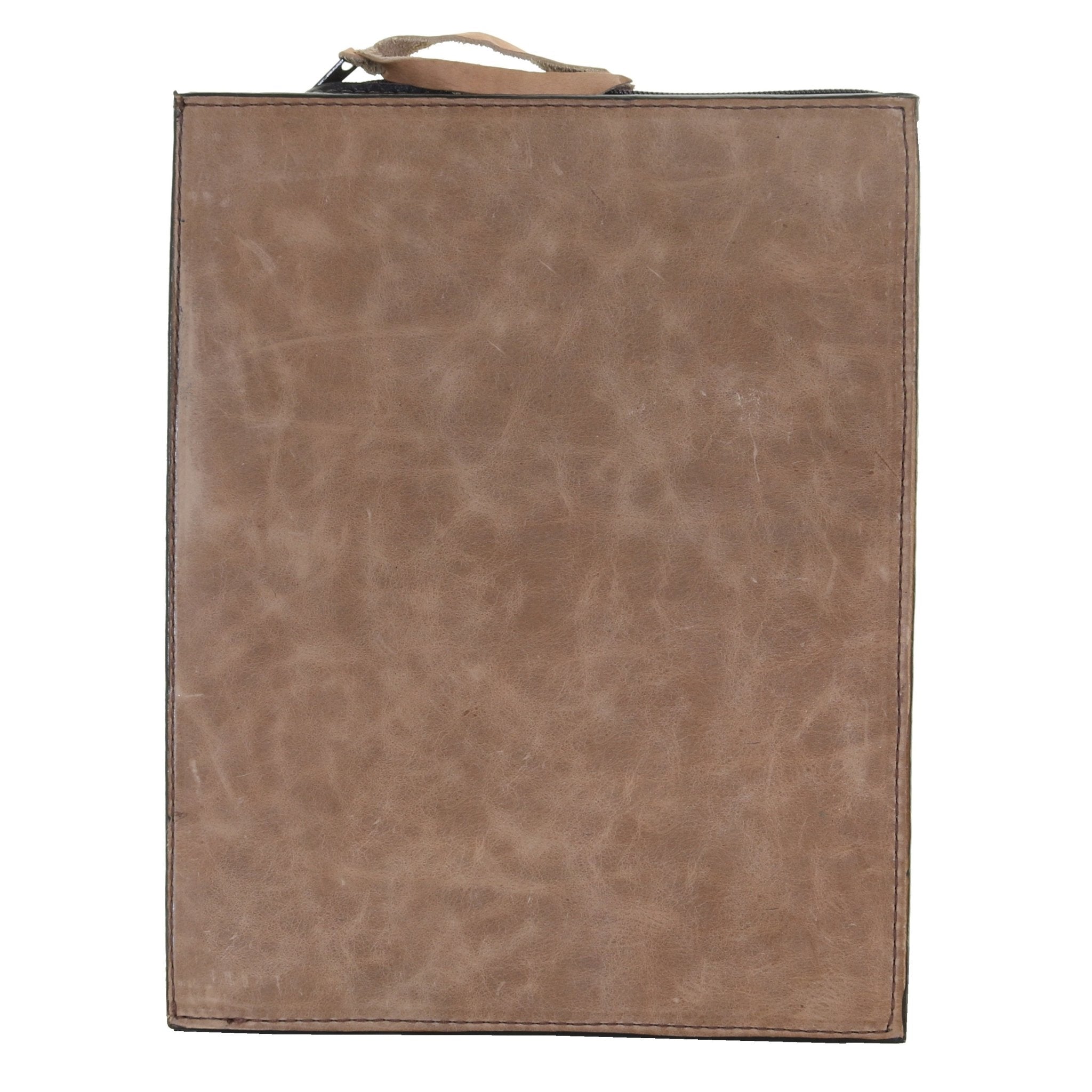 PORT43A - Camel Pull-Up Portfolio w/Zipper - Double J Saddlery