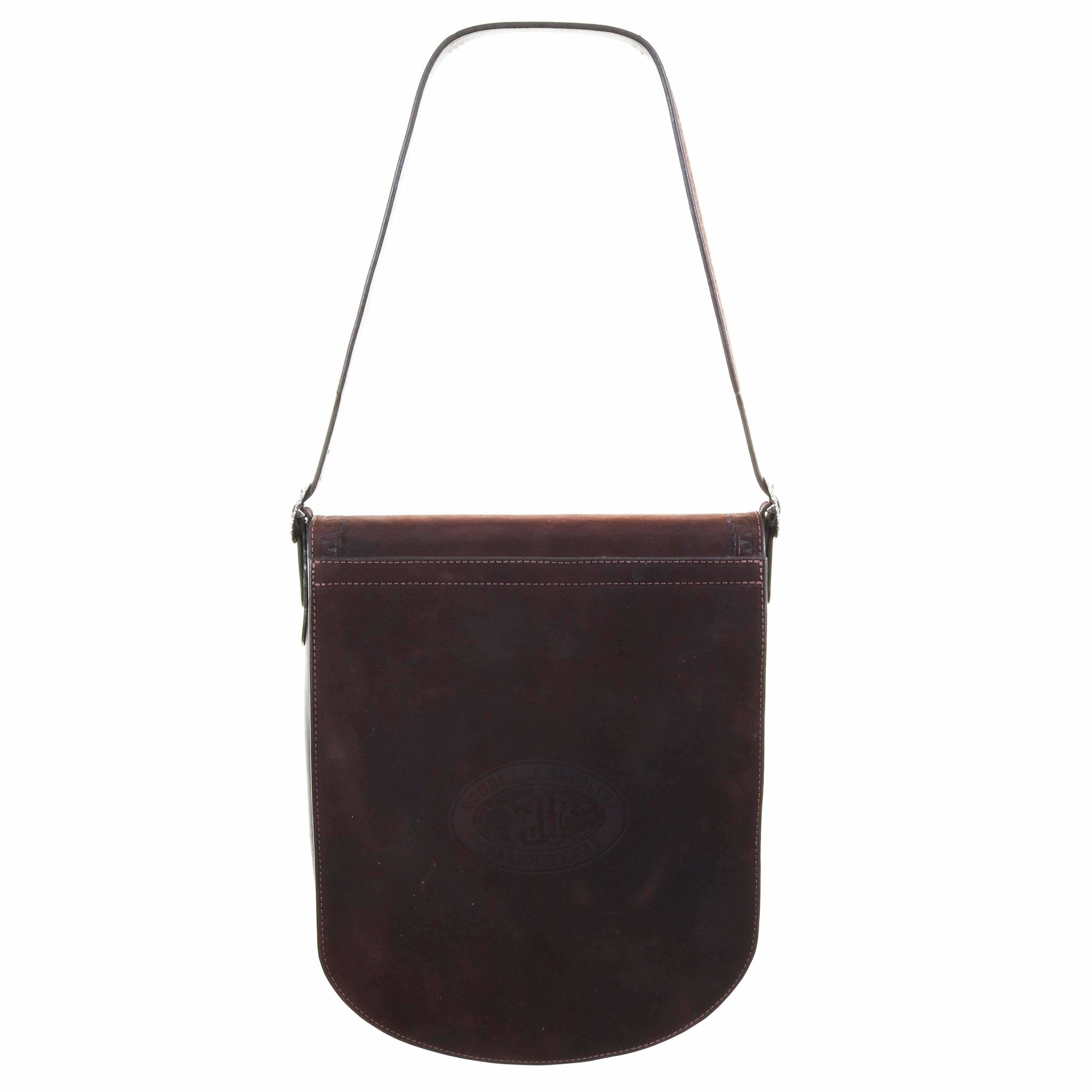 RB21 - Brown Rough Out Tooled Rope Bag - Double J Saddlery