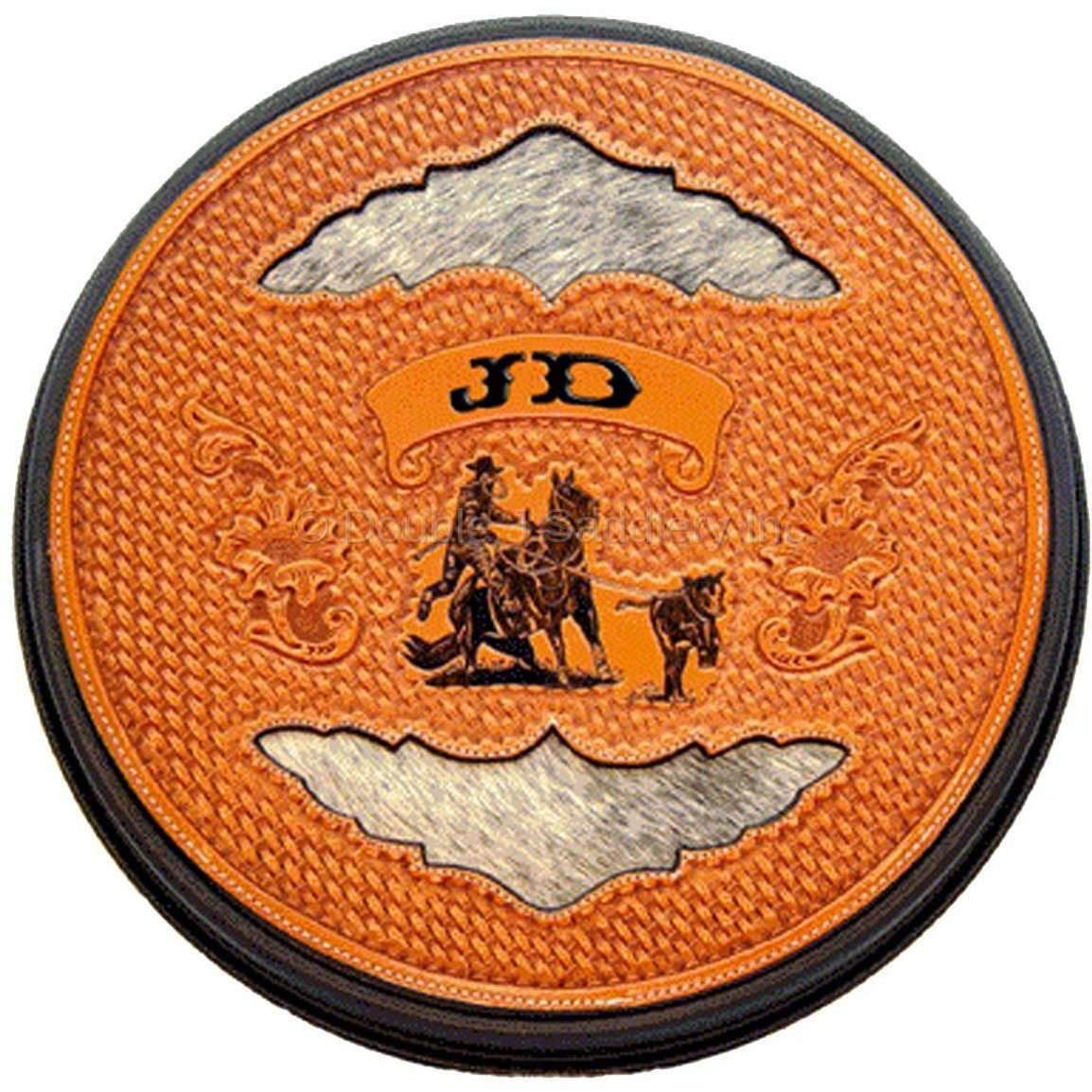 RC08 - Hand-Tooled Inlayed Rope Can - Double J Saddlery