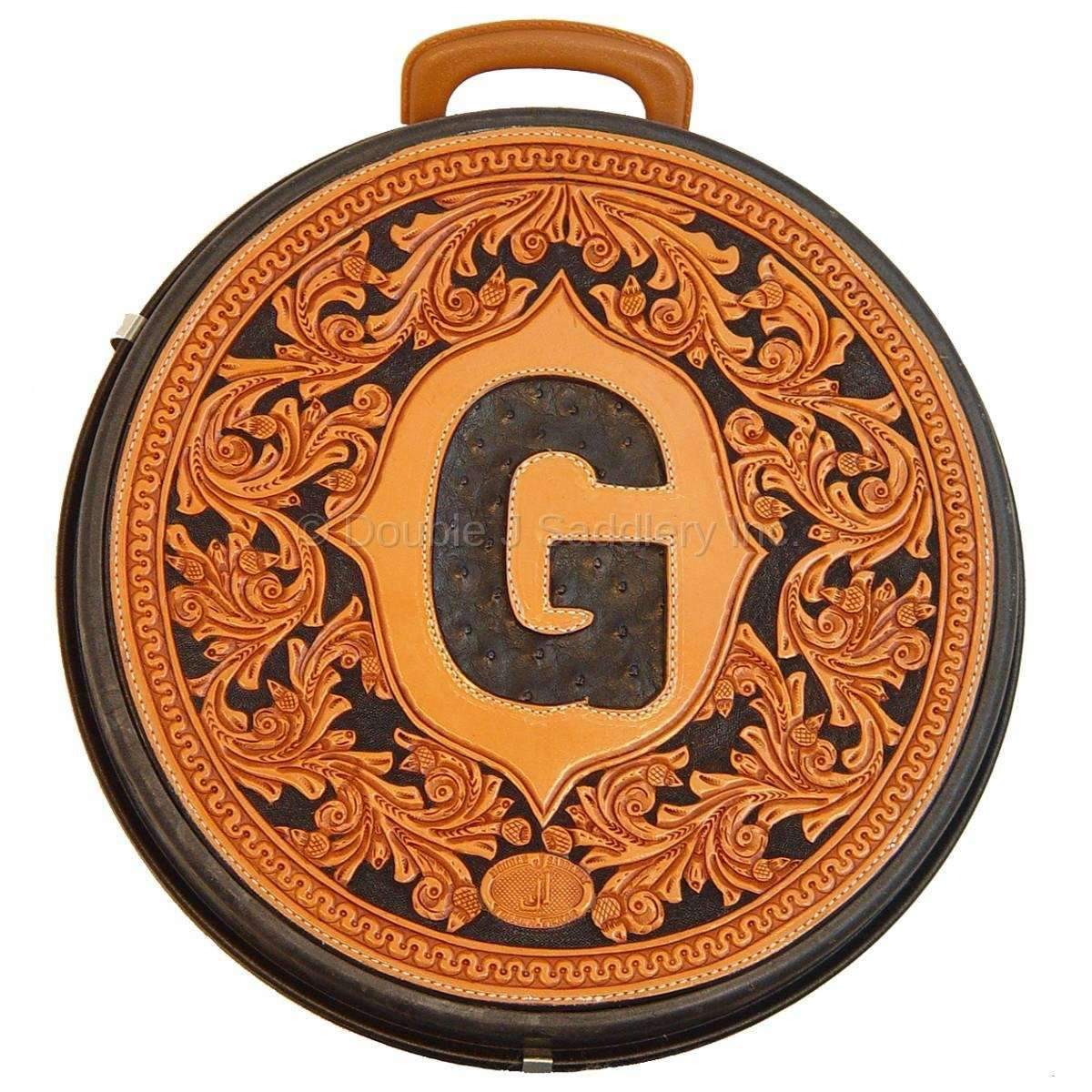 RC14 - Hand-Tooled Inlayed Rope Can - Double J Saddlery