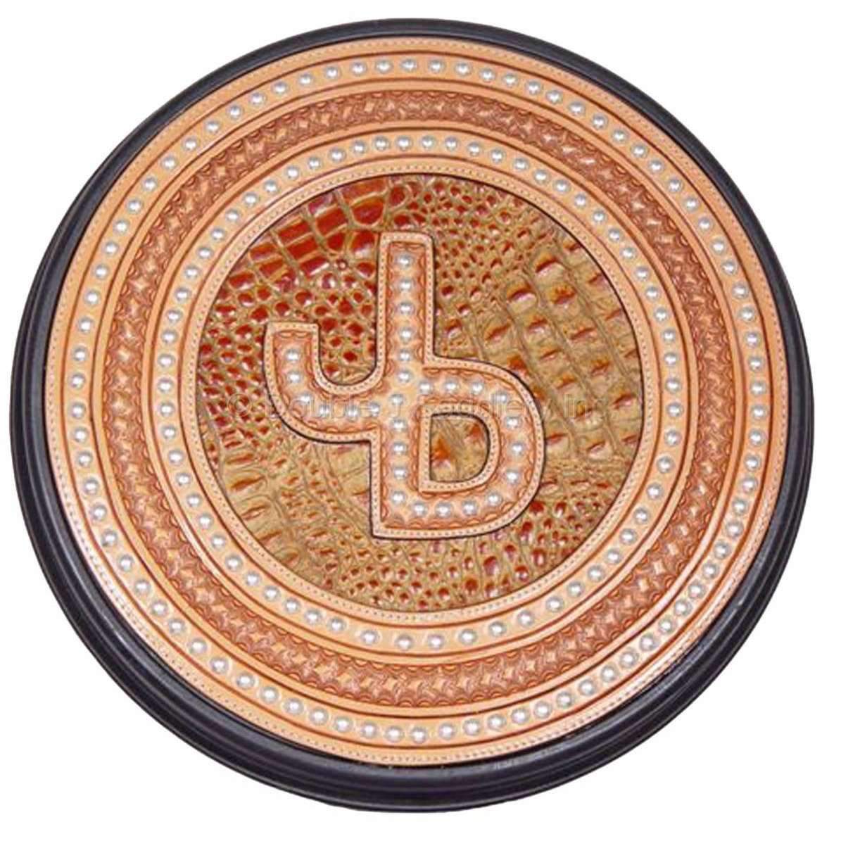 RC18 - Hand-Tooled Studded Gator Rope Can - Double J Saddlery