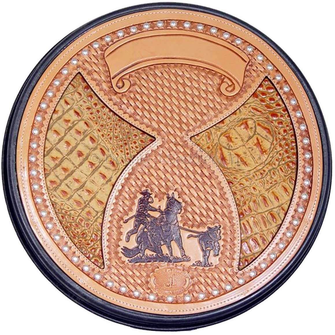 RC19 - Hand-Tooled Inlayed Rope Can - Double J Saddlery