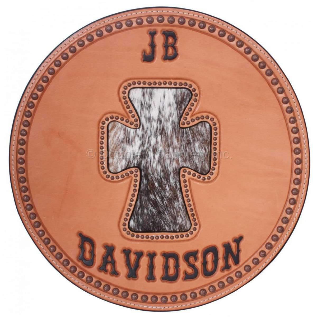 RC25 - Hand-Tooled Cross Rope Can - Double J Saddlery