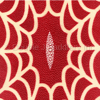 Red Spider Web Stingray Leather - Double J Saddlery