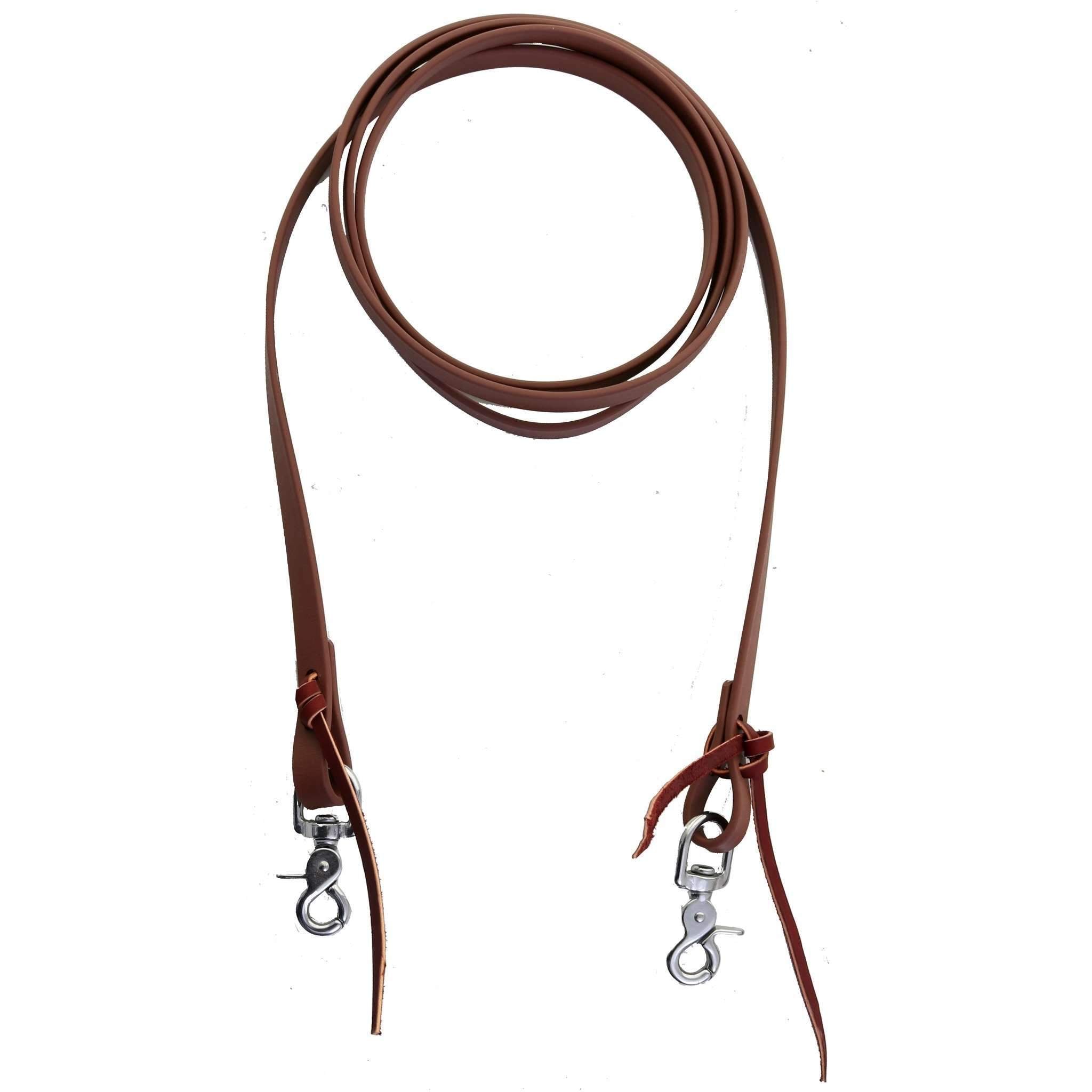 REIN07 - 5/8" Natural Biothane Roping Rein - Double J Saddlery