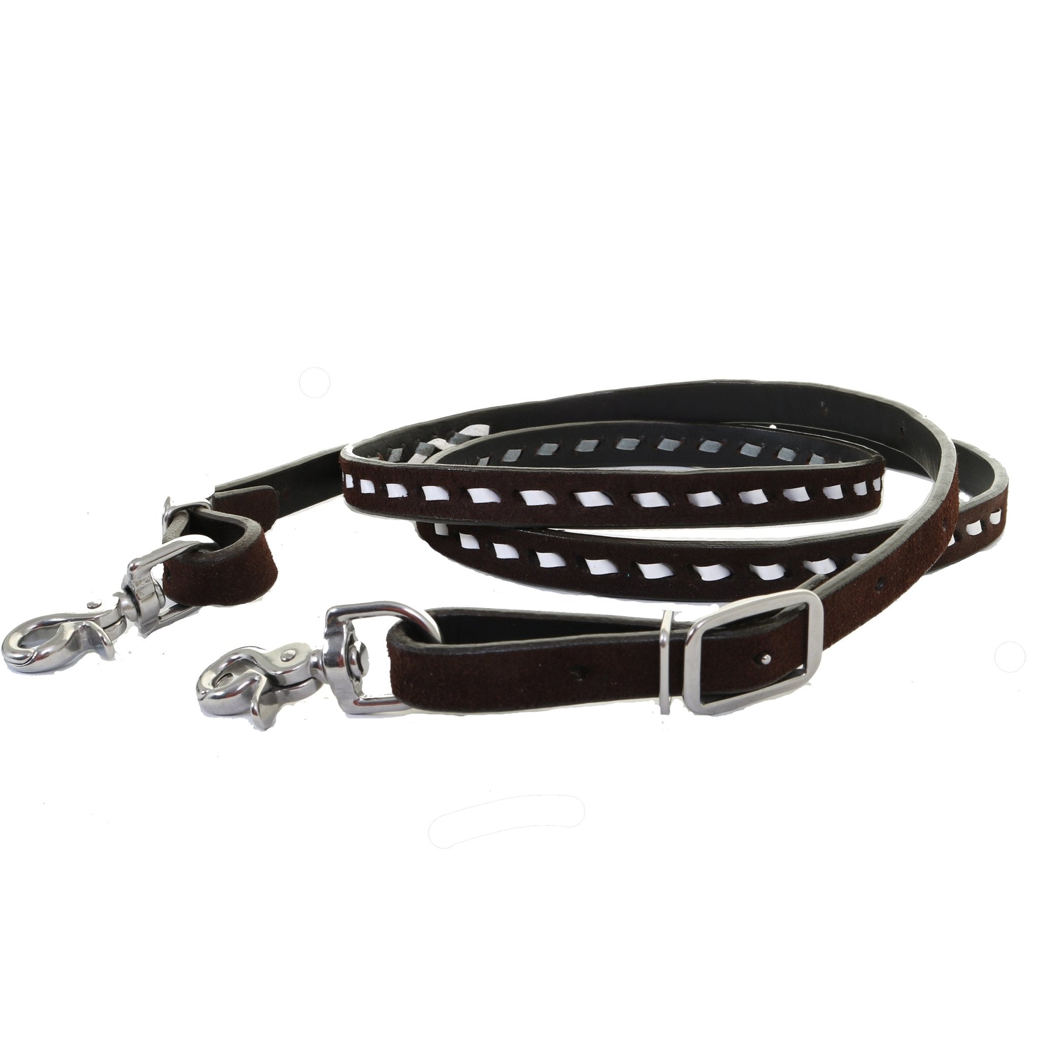 REIN24 - Brown Rough Out Rein - Double J Saddlery