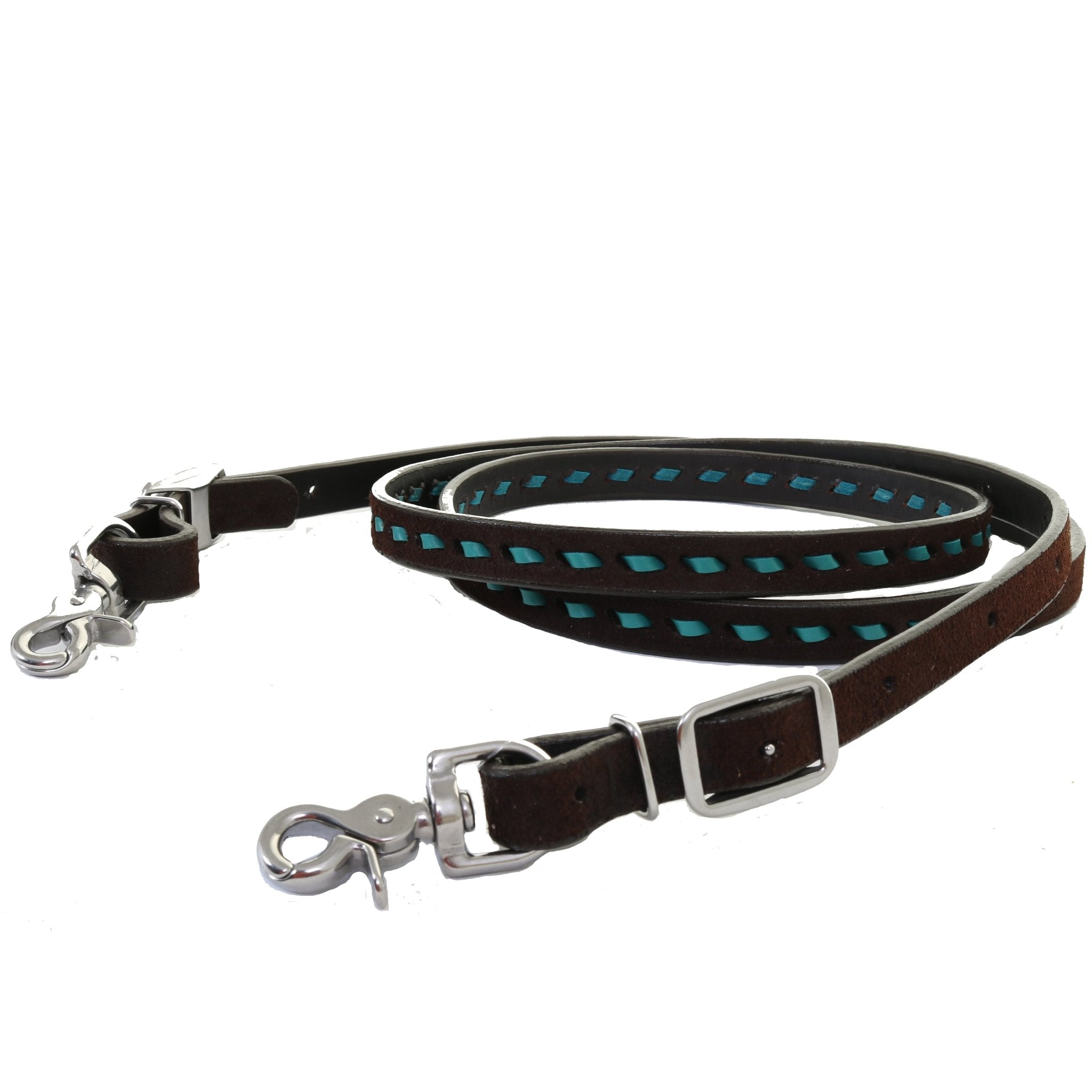 REIN24 - Brown Rough Out Rein - Double J Saddlery