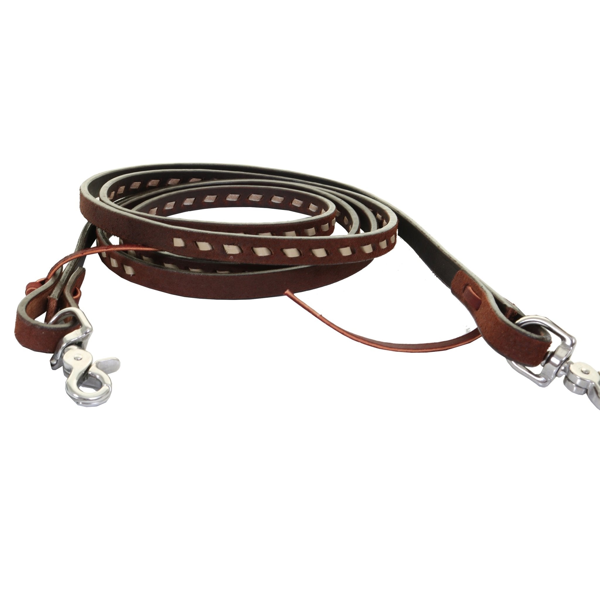 REIN24 - Brown Rough Out Rein - Double J Saddlery