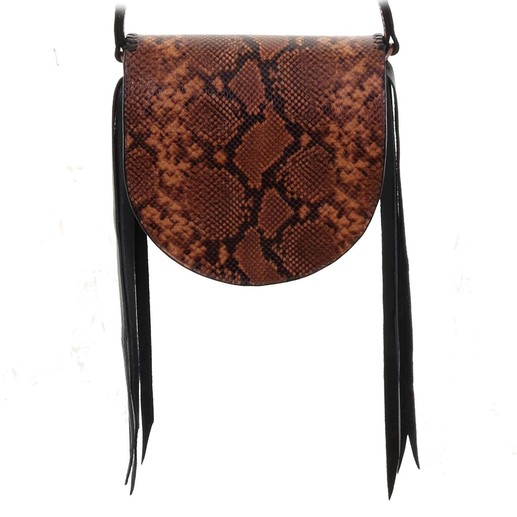 SB30 - Copperhead Snake Print Saddle Bag - Double J Saddlery
