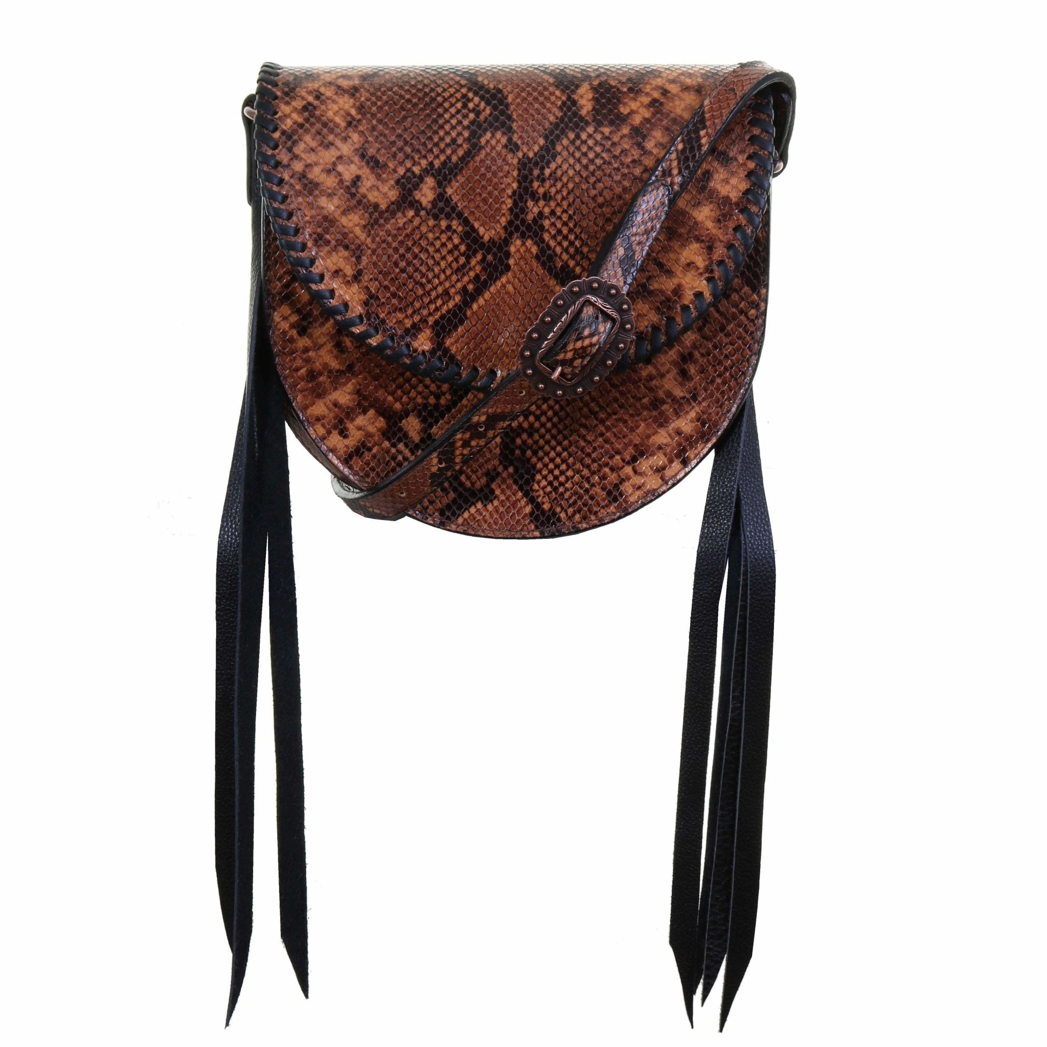 SB30 - Copperhead Snake Print Saddle Bag - Double J Saddlery