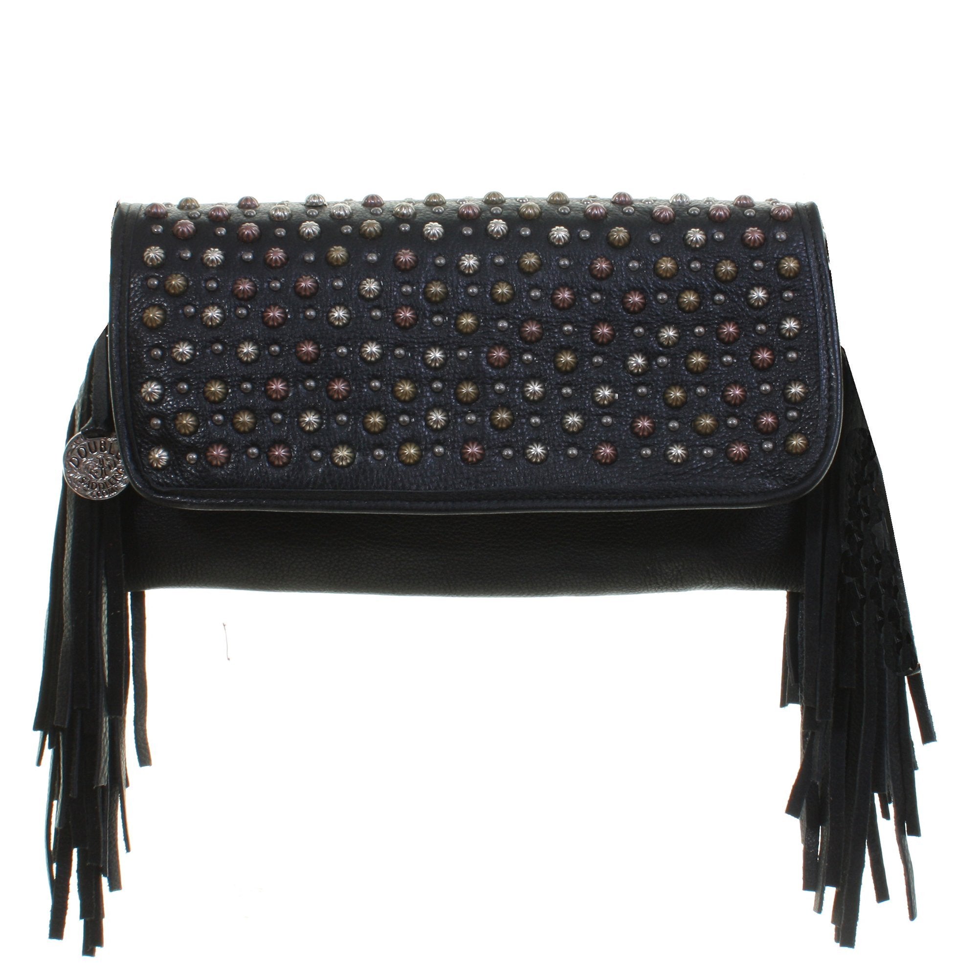 SC50 - Black Chap Studded Simple Clutch - Double J Saddlery