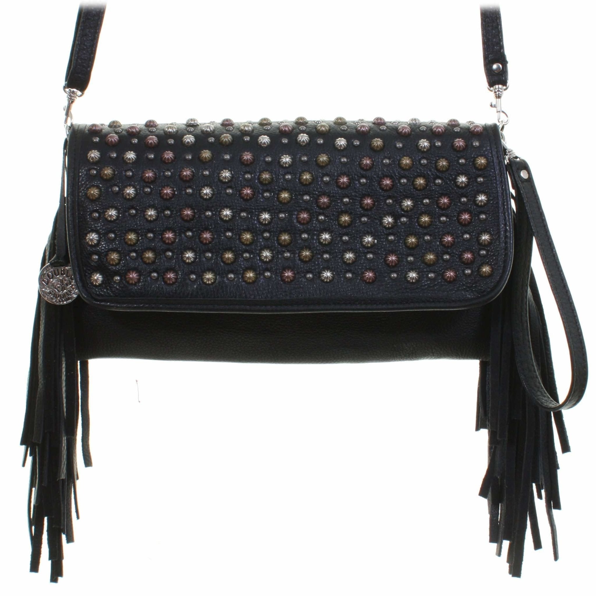 SC50 - Black Chap Studded Simple Clutch - Double J Saddlery