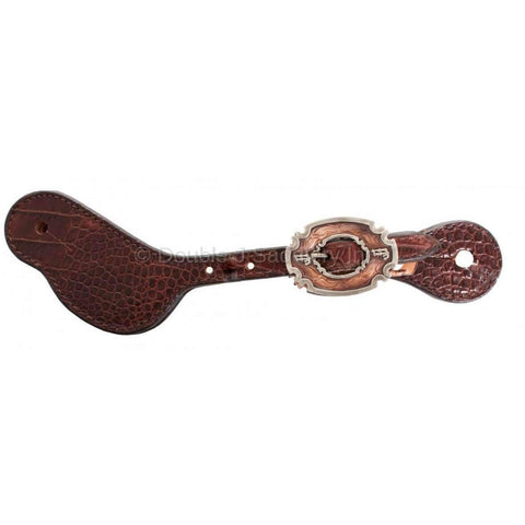 SS131 - Mini African Brown Leather Spur Straps - Double J Saddlery