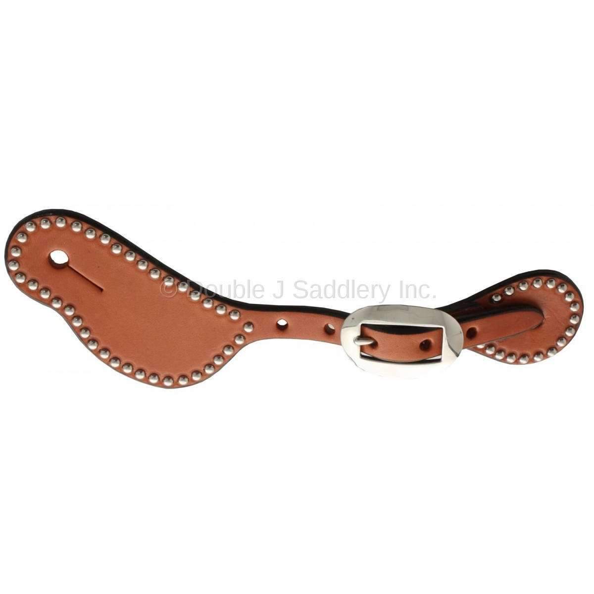 SS138 - Chestnut Leather Spur Straps - Double J Saddlery