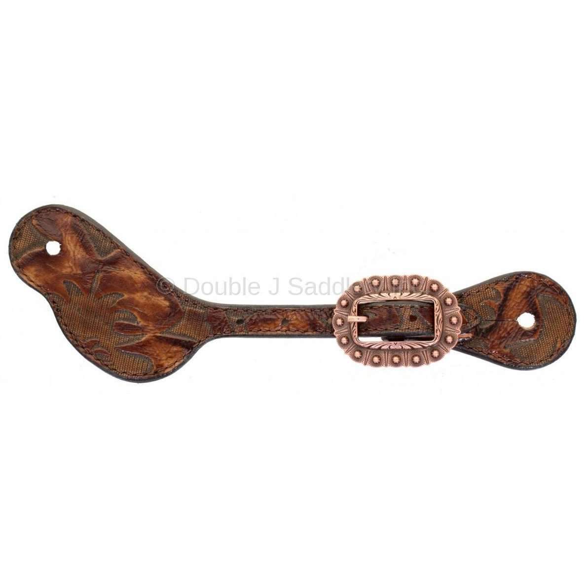 SS141 - Laredo Burnt Brown Spur Straps - Double J Saddlery