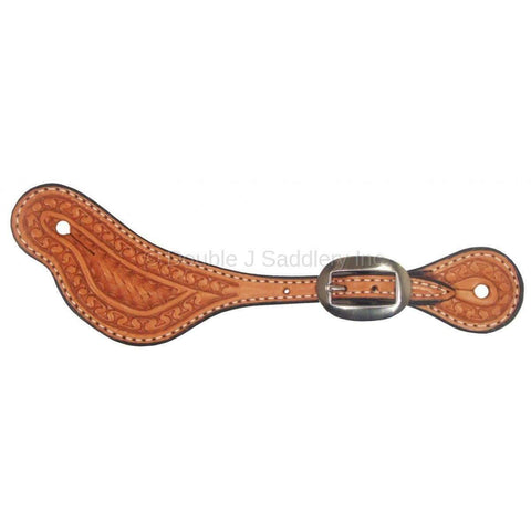 SS48 - Hand-Tooled Spur Straps - Double J Saddlery